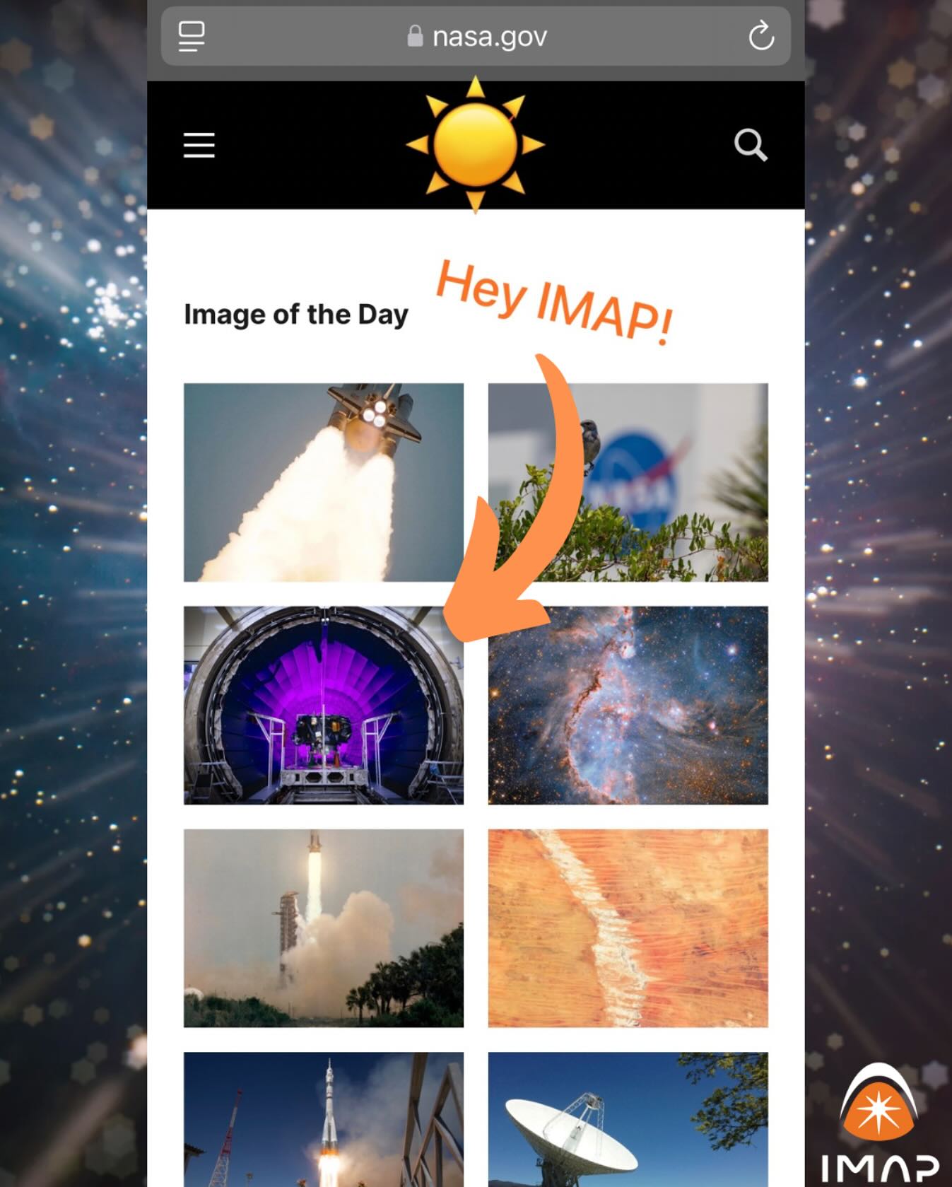IMAP - ICYMI: IMAP was the featured Image of the Day on NASA's website ...