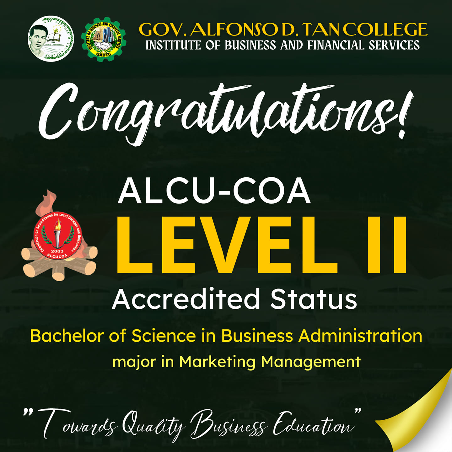TCGC - Institute of Business and Financial Services | Tangub City