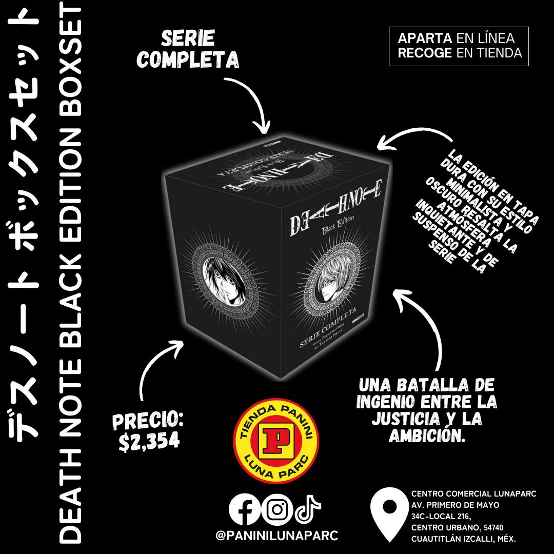Panini - 📓 ¡Death Note Black Edition Boxset N.! 💀🖊️ Light Yagami ...