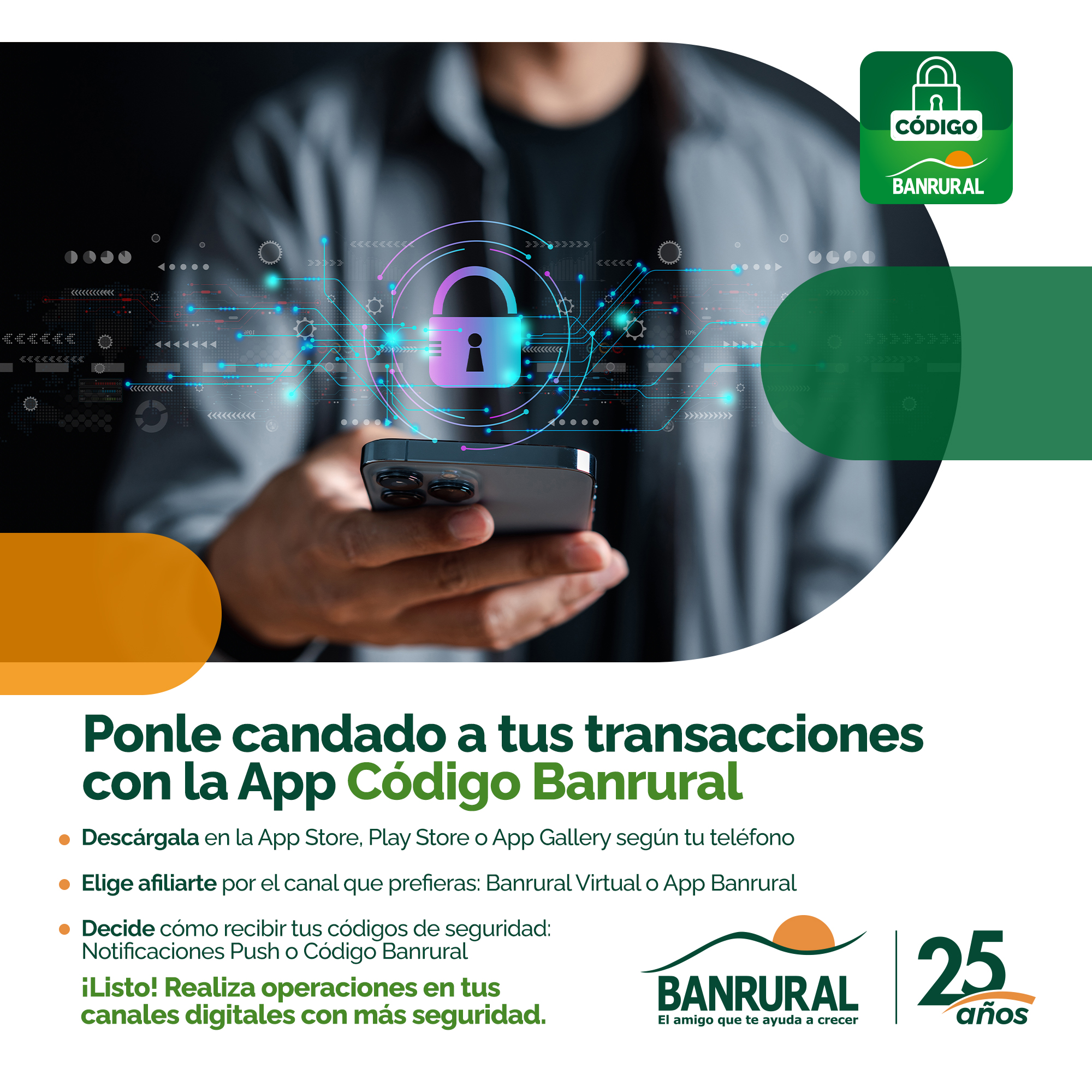 Con CódigoBanrural garantizas la... Banrural Guatemala