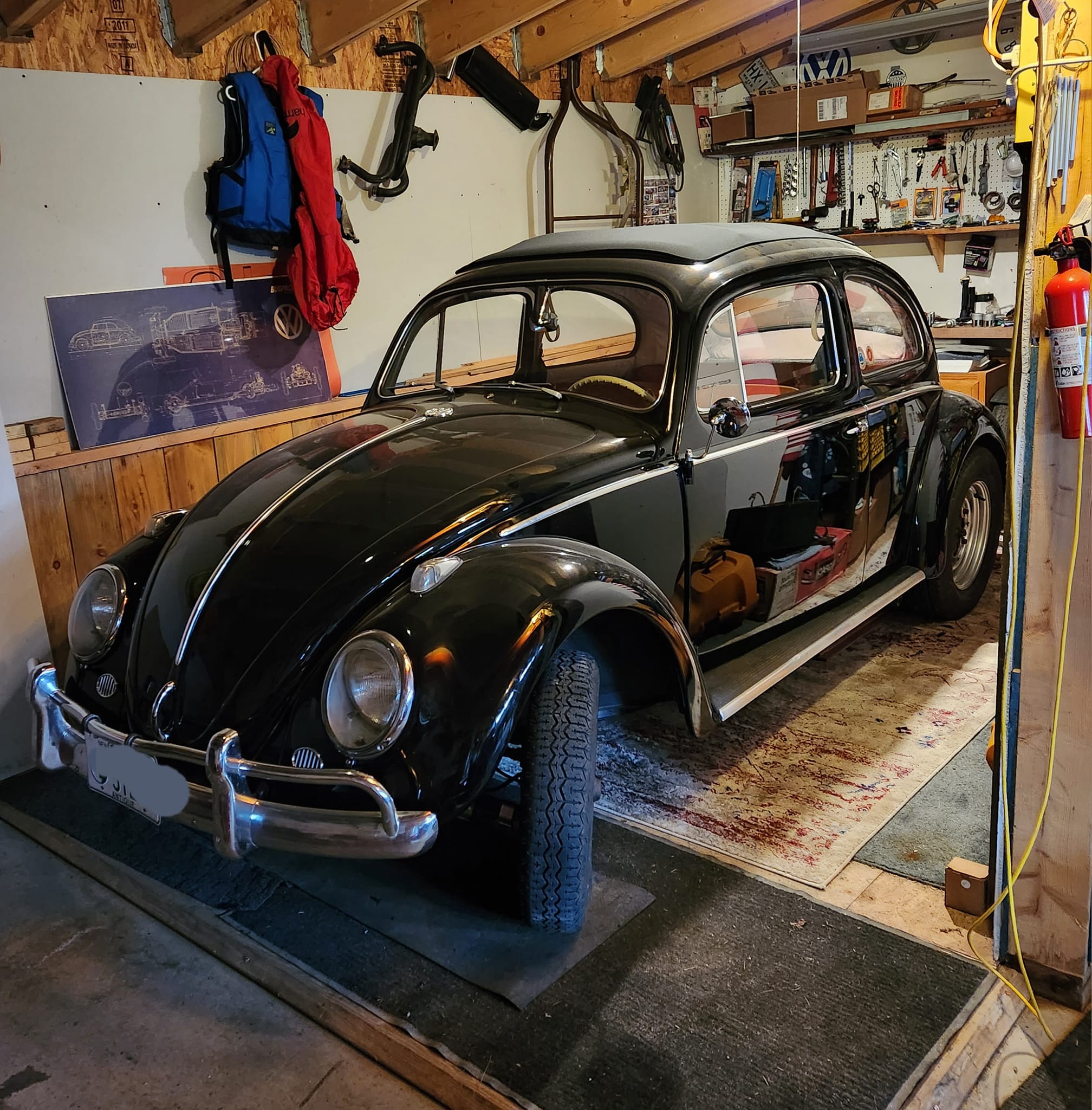Just get out and go! 1958 VW and 1946 Teardrop.