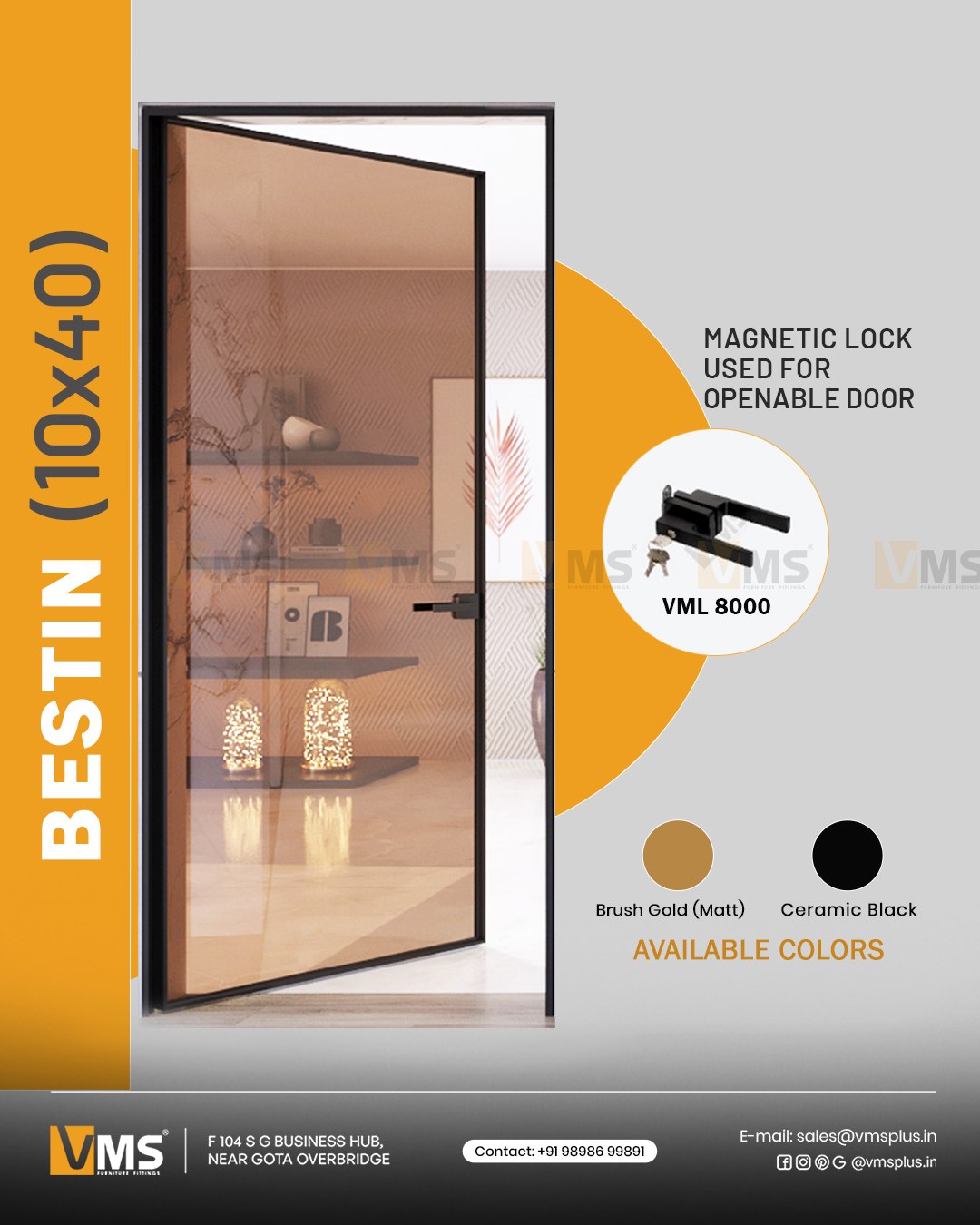 VMS - Secure your space with the magnetic lock and stylish openable ...