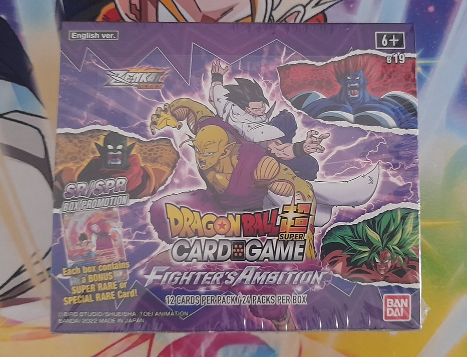fighters ambition booster box Dragon Ball Super: Fighter's (B19) youll find 12 cards Dragon Ball Super – Faraway