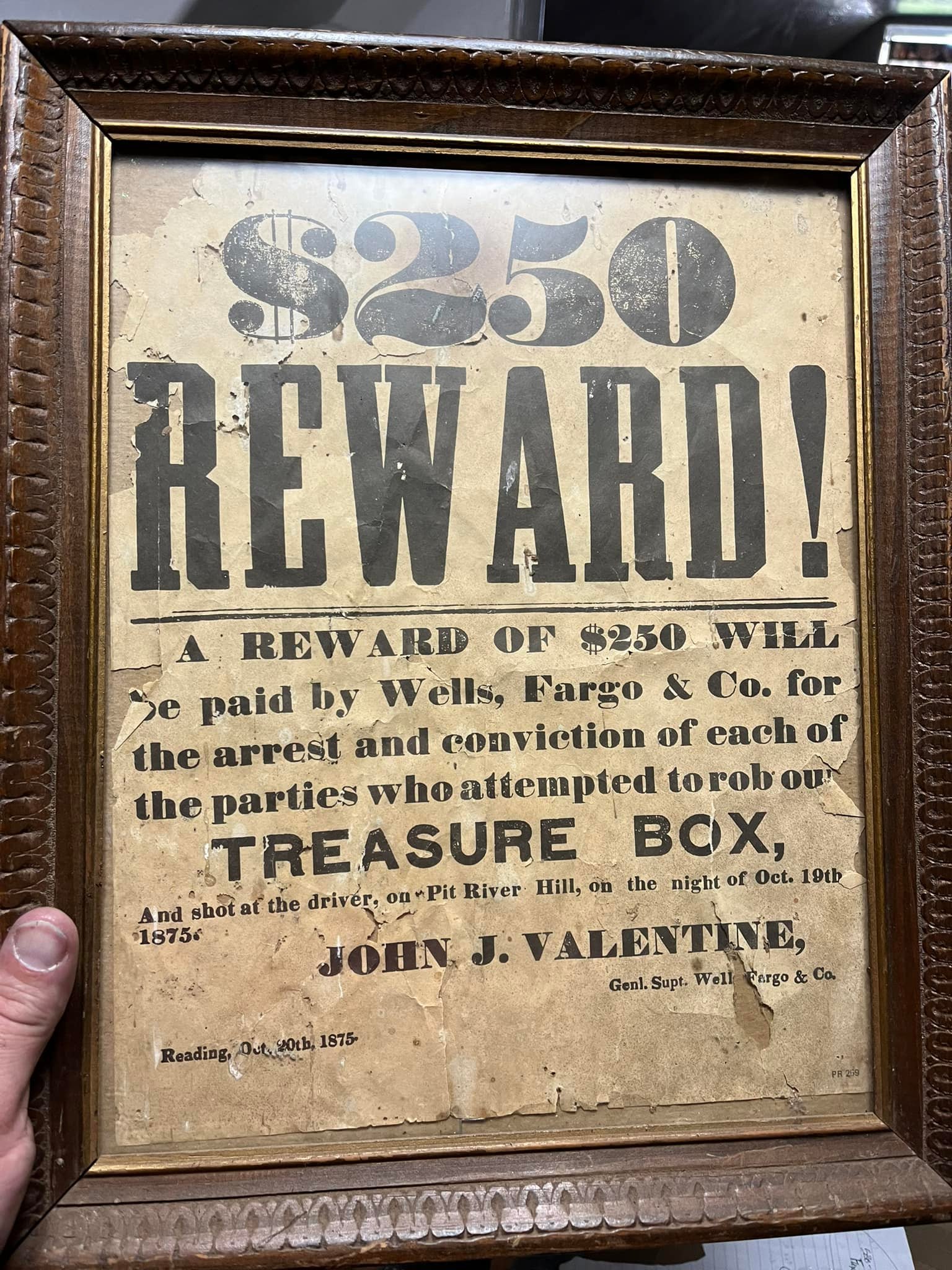 What is the value of an old Wells Fargo money order?