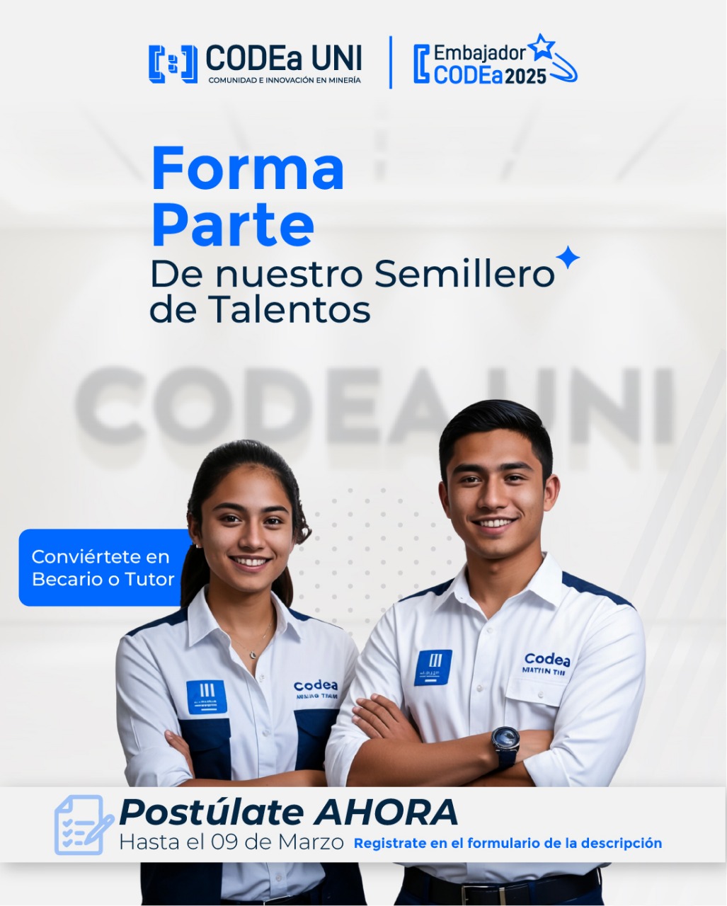 CODEa UNI - 👷🏻‍♀¡CONVIÉRTETE EN UN EMBAJADOR CODEA 2025!👷🏽... | Facebook