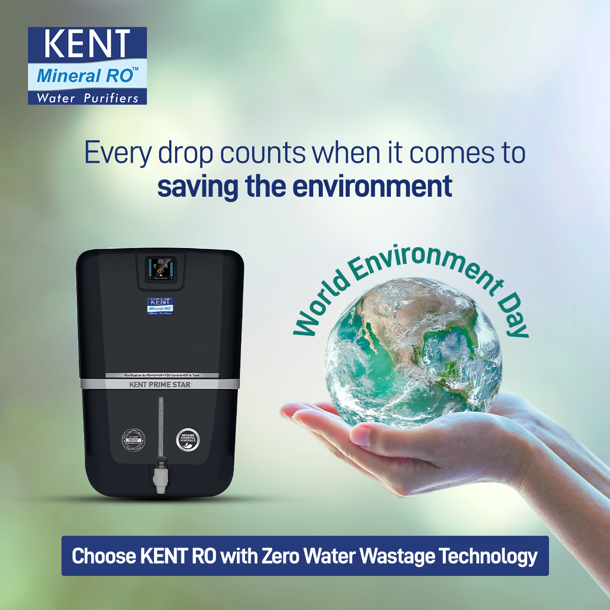 Kent - Say no to water wastage.💧💙 Saves tons of water every day with ...