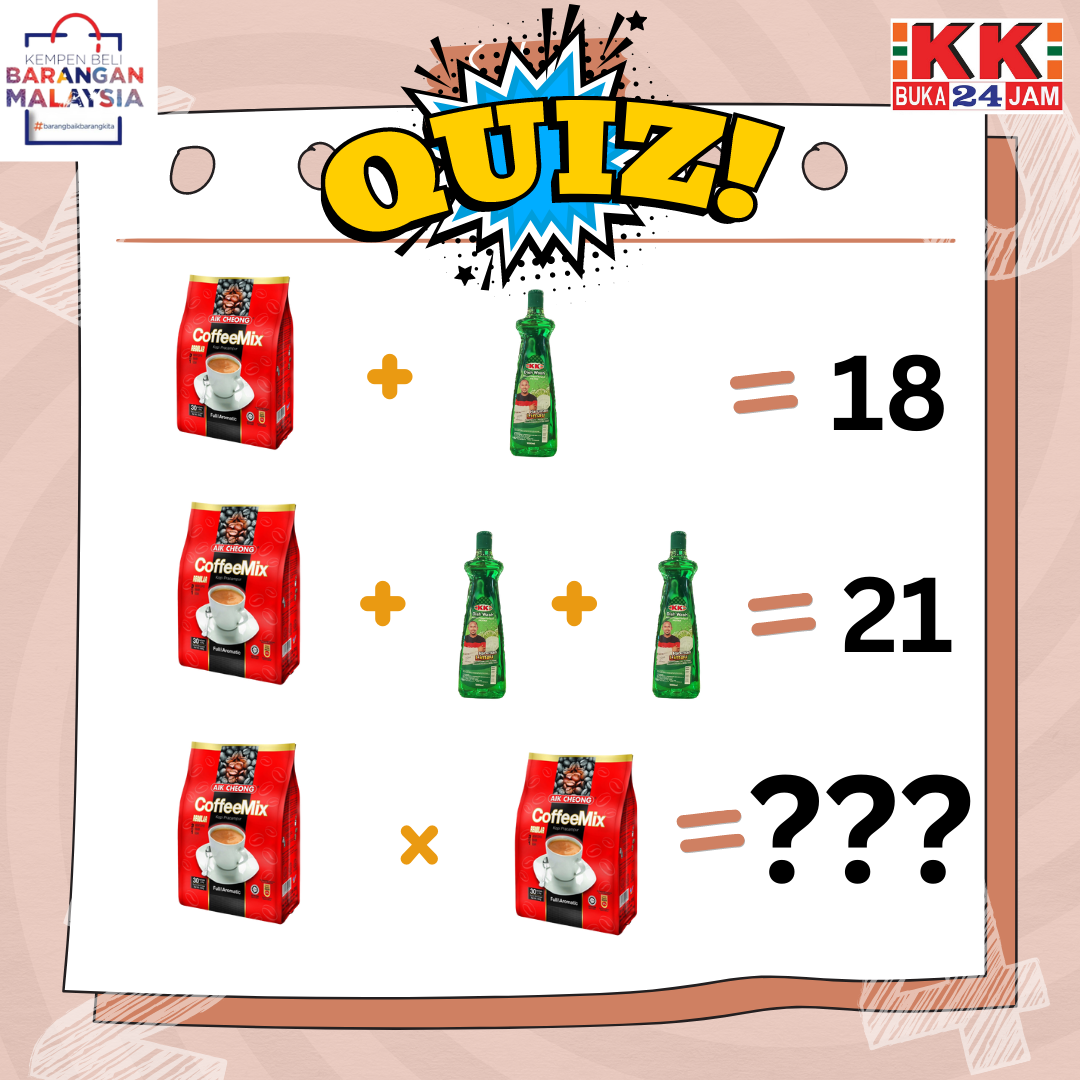 KK SUPER MART - 👋🏻Are you ready for this math quiz??...