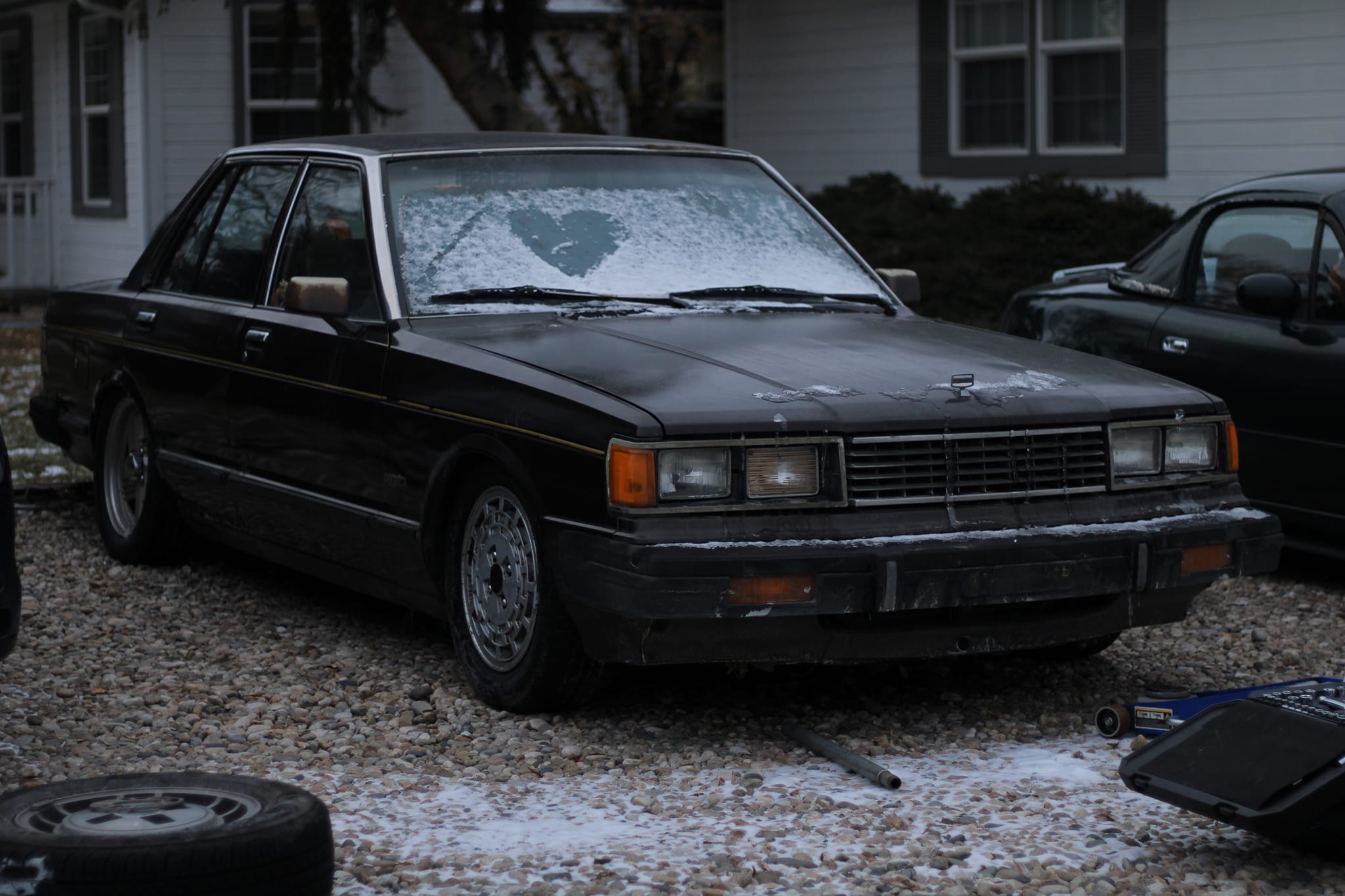 81 diesel Maxima with 2nd gen Maxima wheels and 280zx wheels