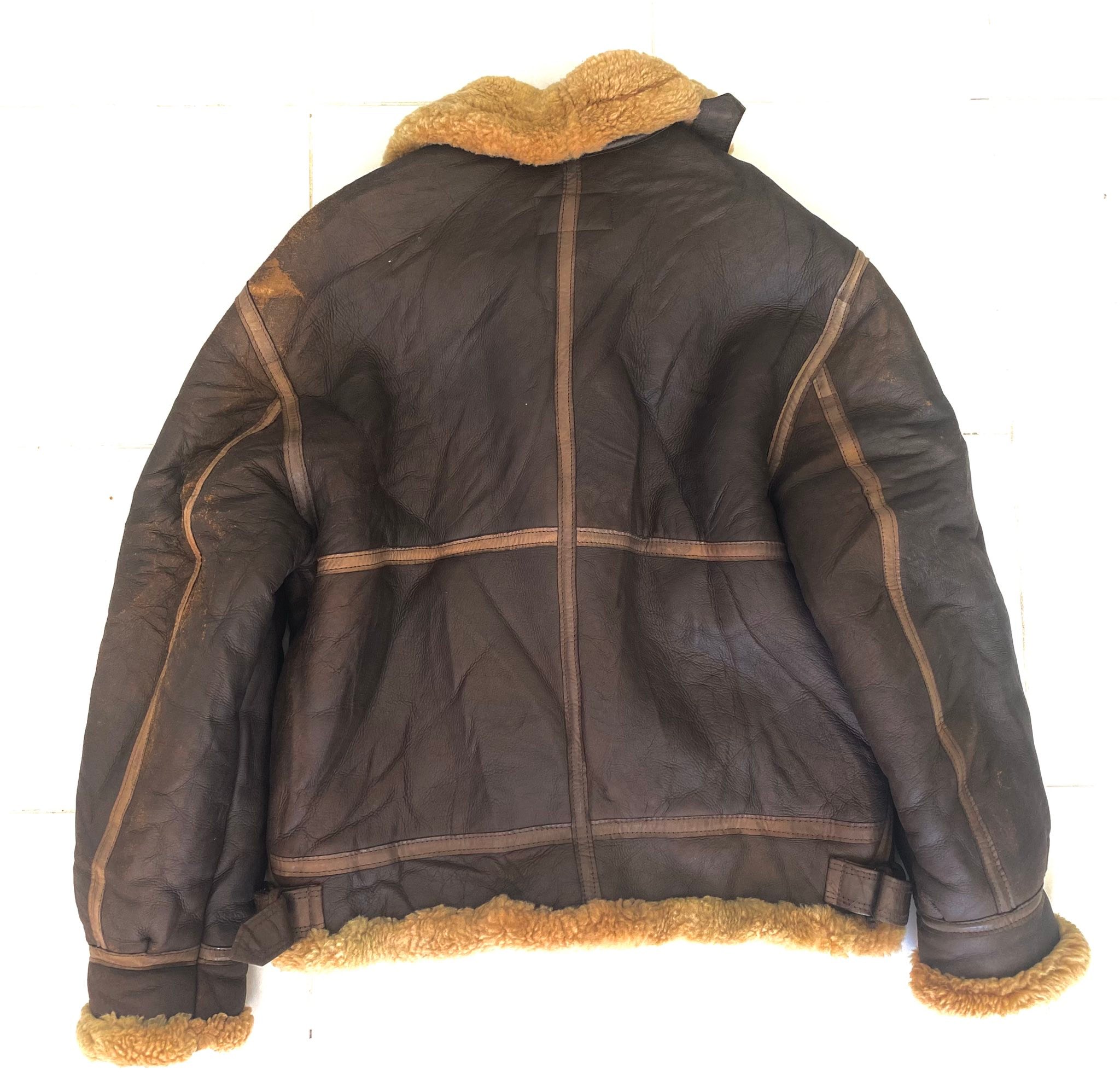 Vintage US Sheepskin B-3 Flight Bomber Jacket ?? Made in USA 