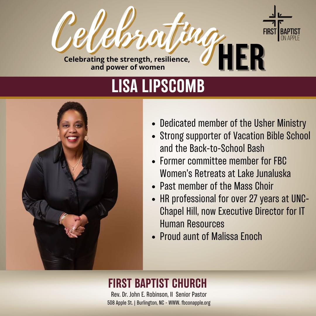 First - 🌸 Celebrating Women’s History Month | Honoring Lisa Lipscomb 🌸 ...