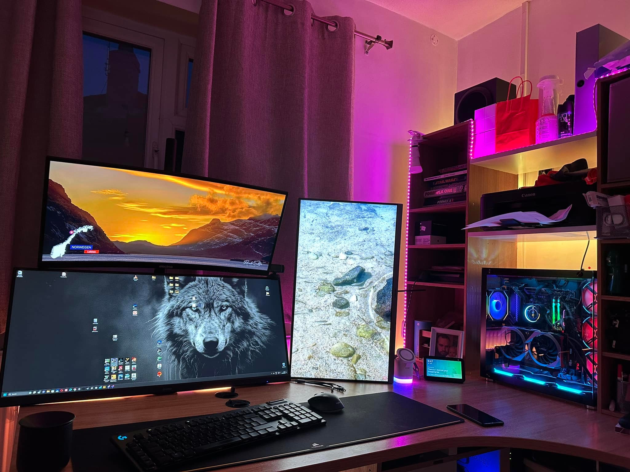Workspace and gaming setup with Ryzen 7 5700X and RX 6700XT