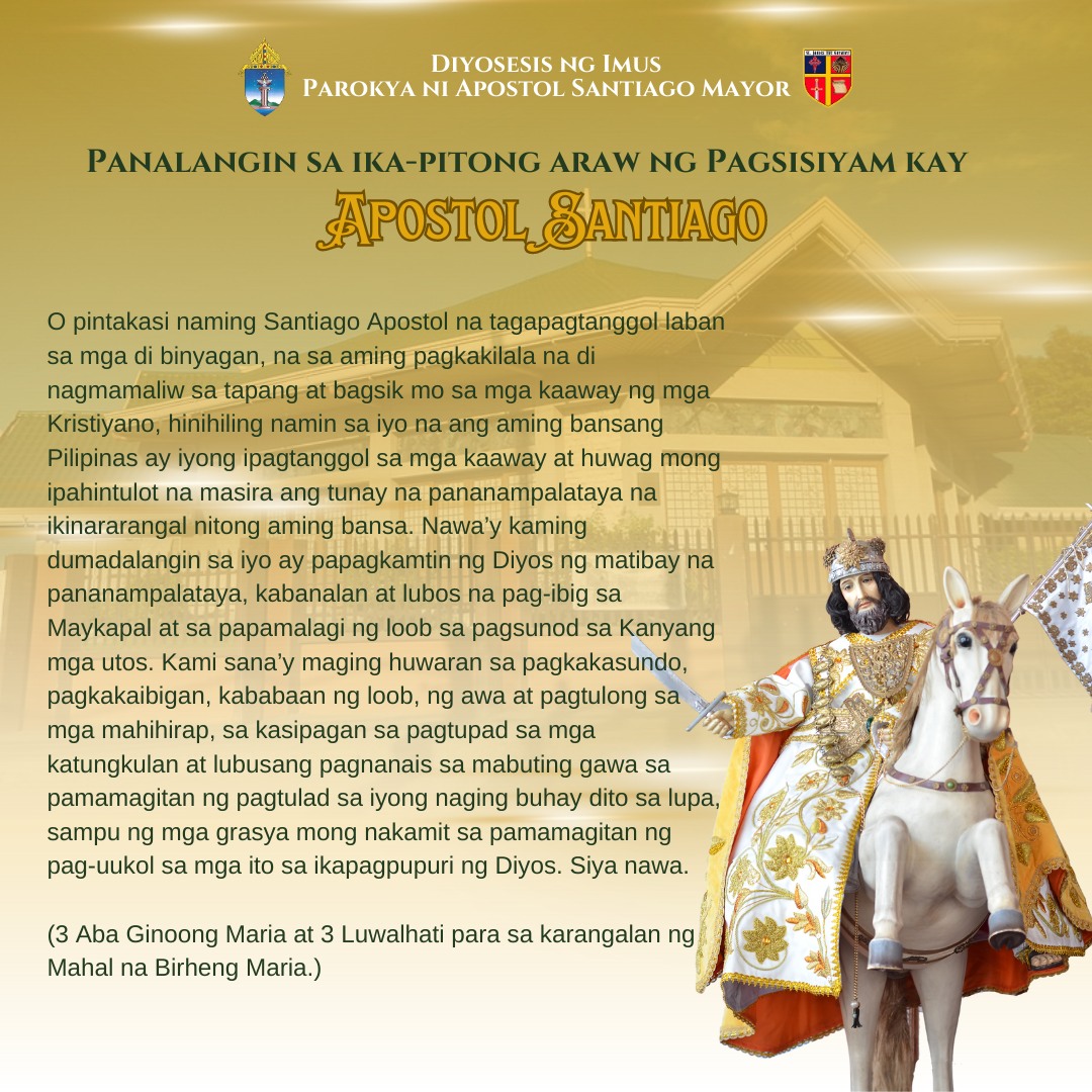 St. - Ika-pitong araw ng pagsisiyam sa karangalan ni Apostol Santiago ...