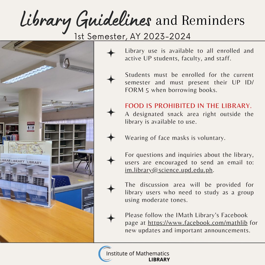 Here are... - Institute of Mathematics Library, UP Diliman