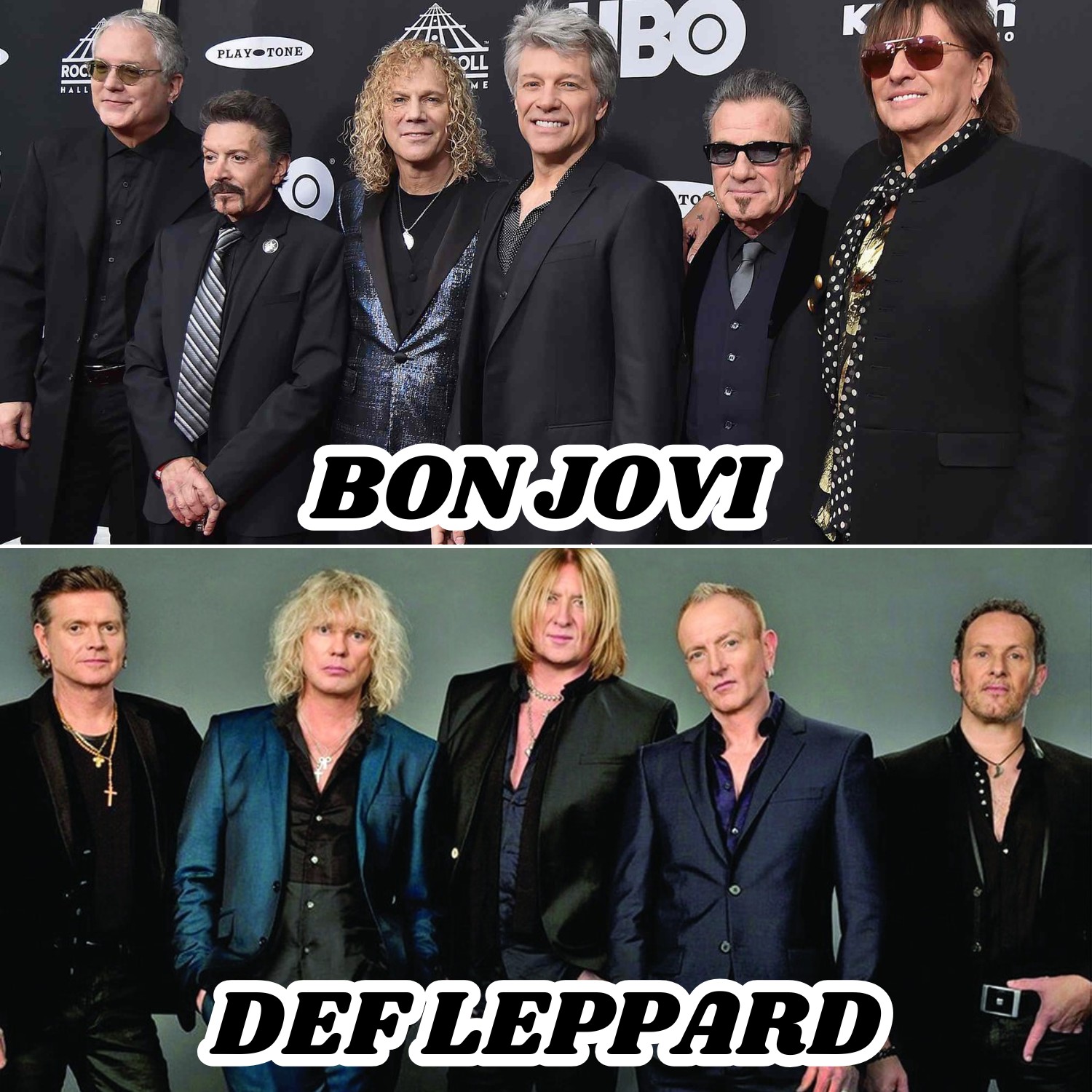 BON JOVI + DEF LEPPARD LPレコード 3枚セット BON JOVI + DEF LEPPARD