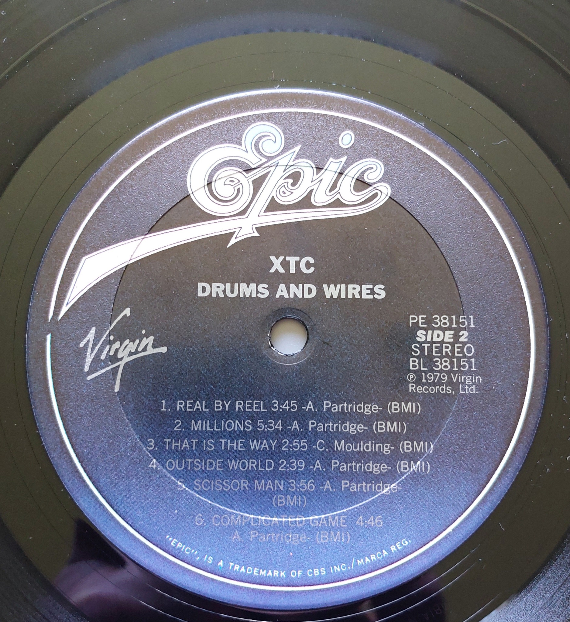 XTC's Drums and Wires US issue on Virgin/Epic