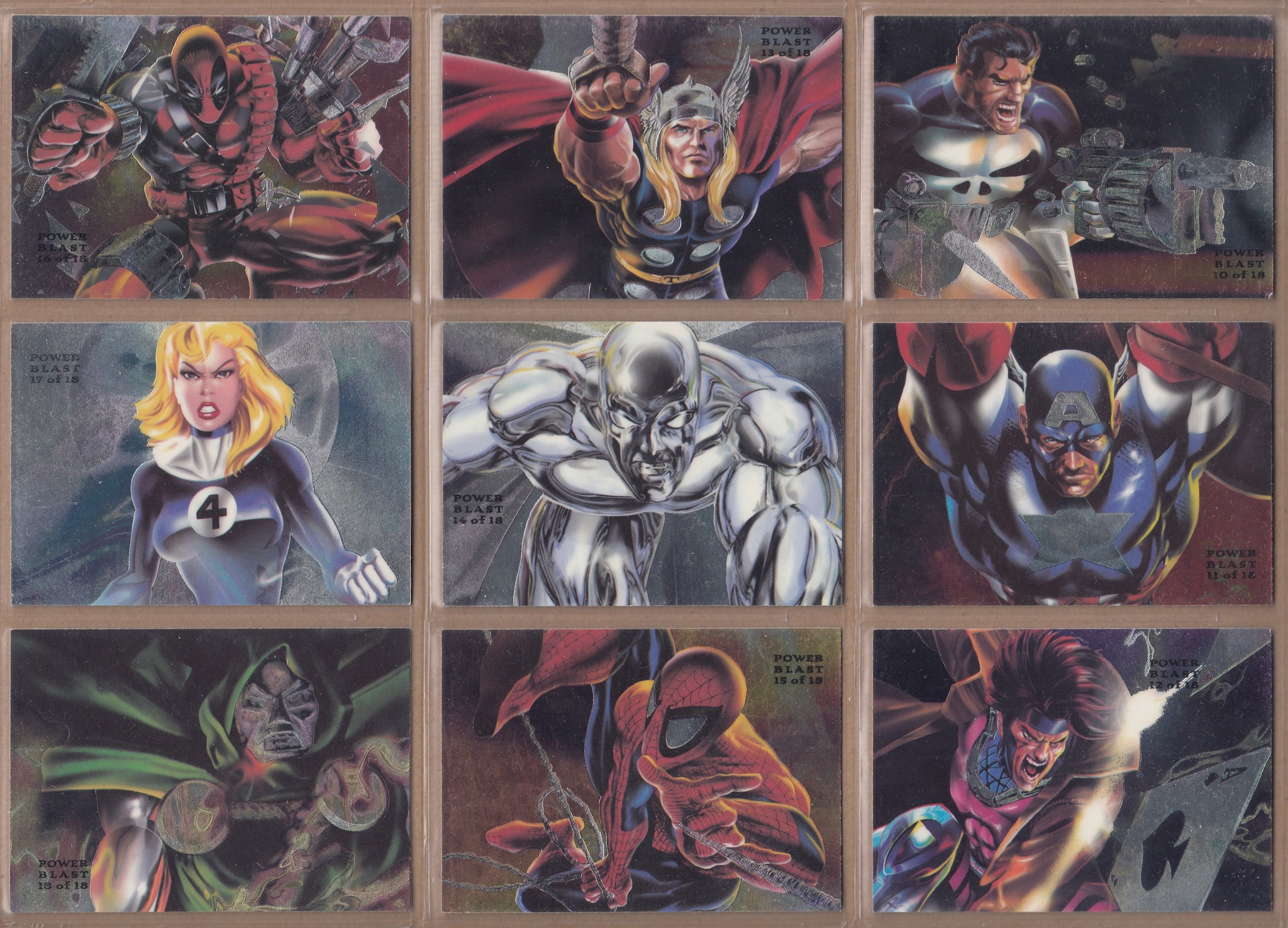 Synch Silver Flasher 1995 Marvel Metal Card # 122