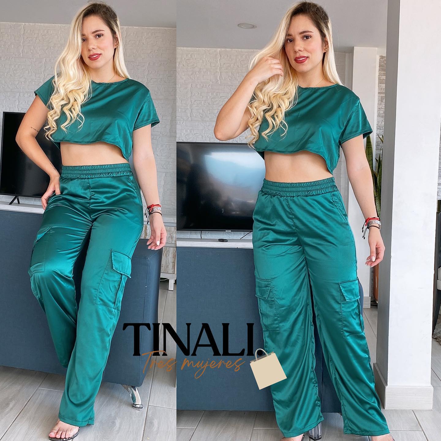 Tinali.tresmujeres - Chicas 👗👗hermoso conjunto en satén disponible ...