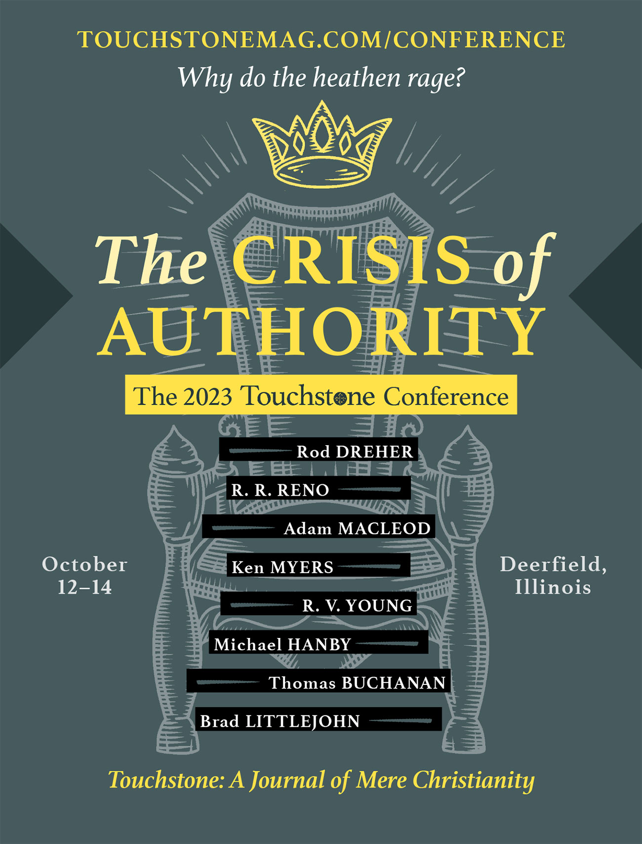 Touchstone - The authority of God once formed the conscience of men; it ...