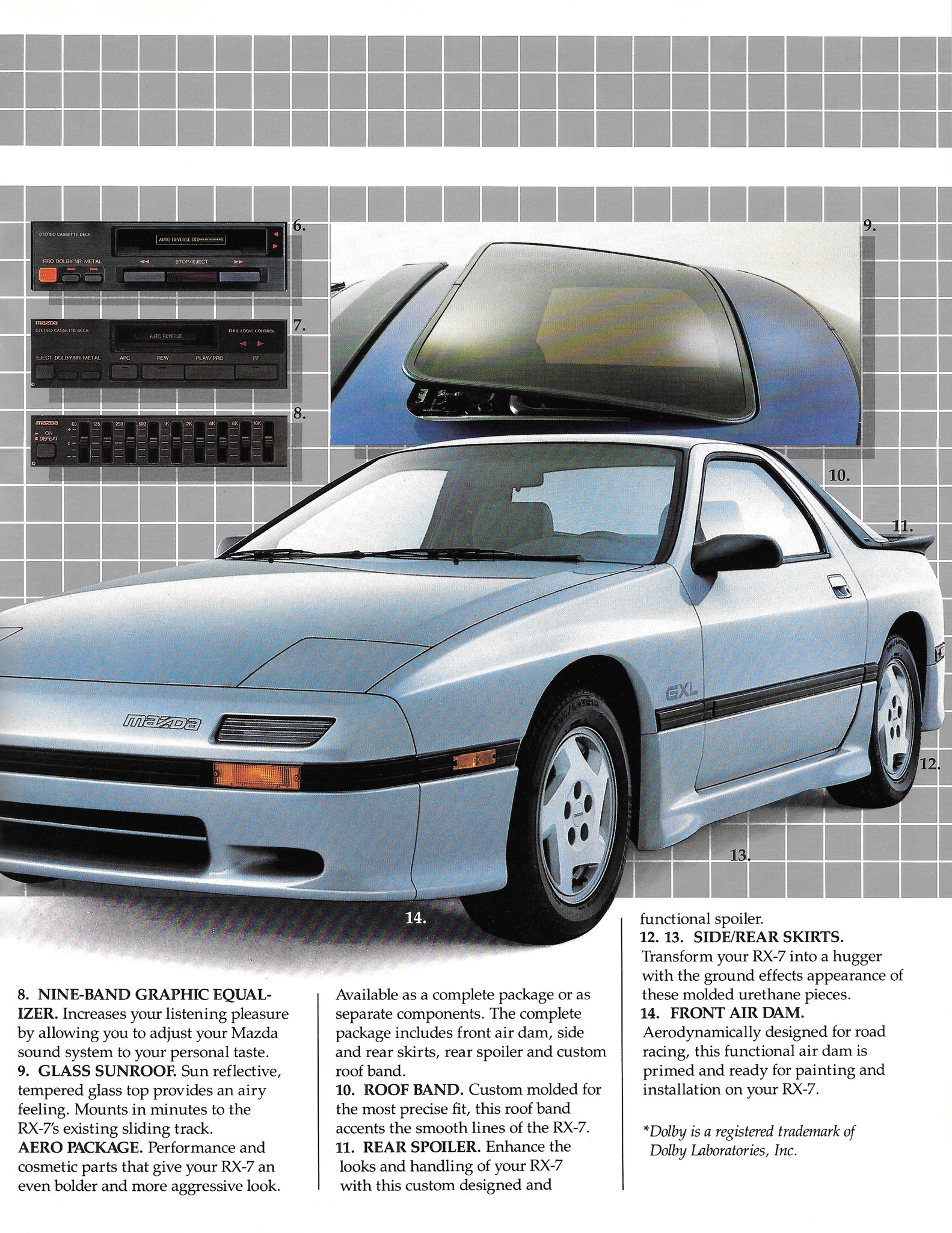 1986 Mazda finish line accessories brochure