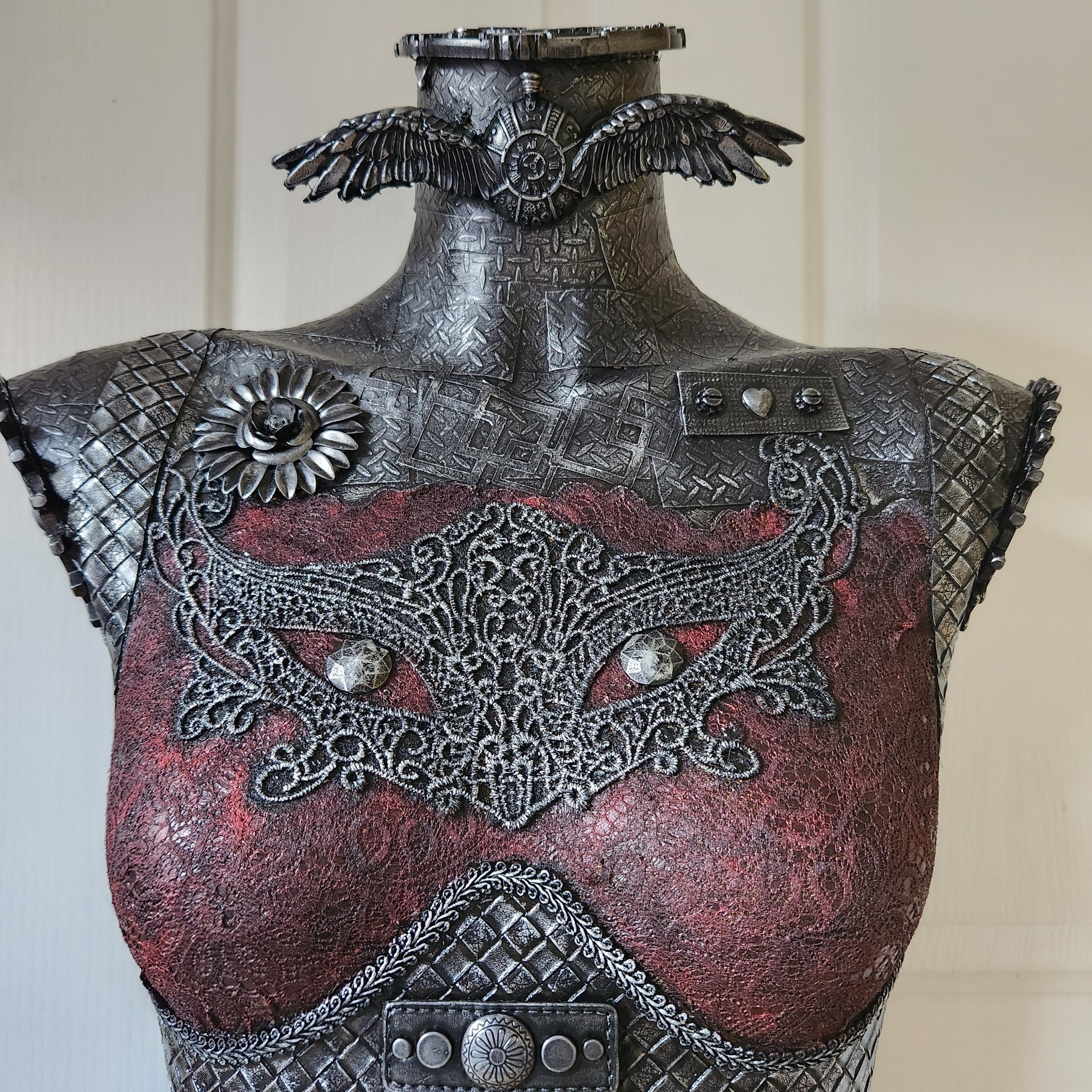 Upcycled mannequin using recycled materials