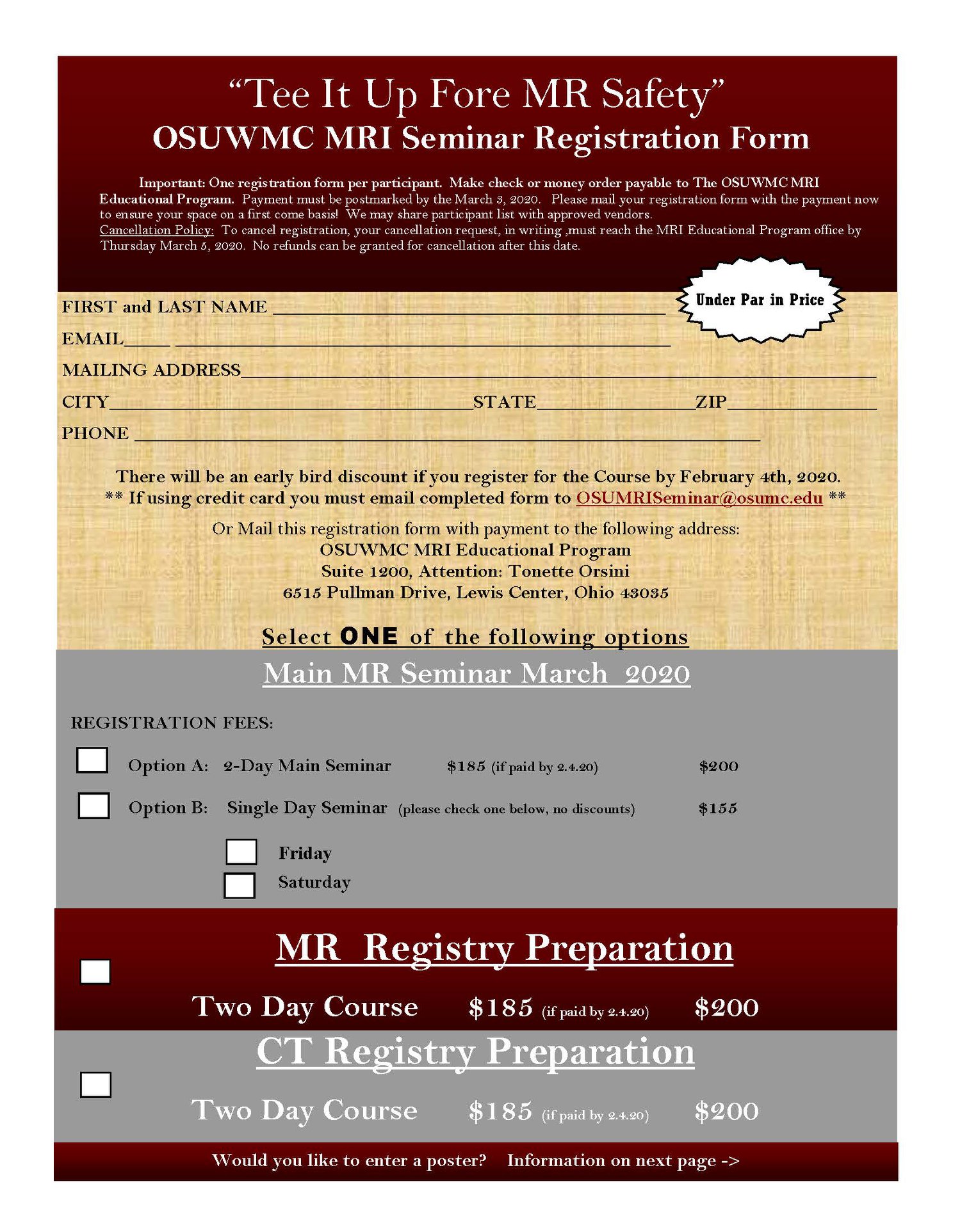 Osuwmc MRI Education Program Annual MRI Seminar