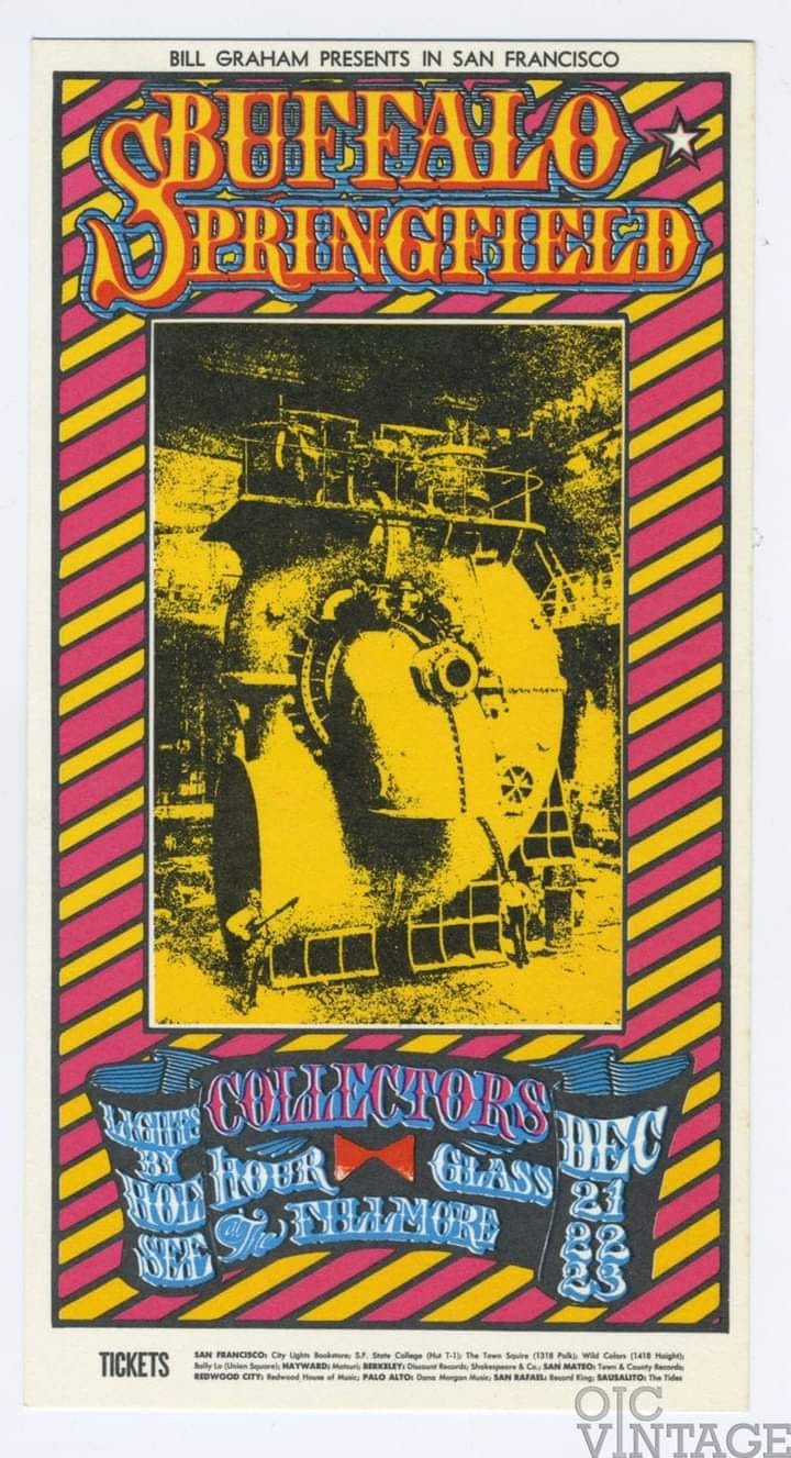 Buffalo Springfield 1967 Fillmore poster by Wes Wilson