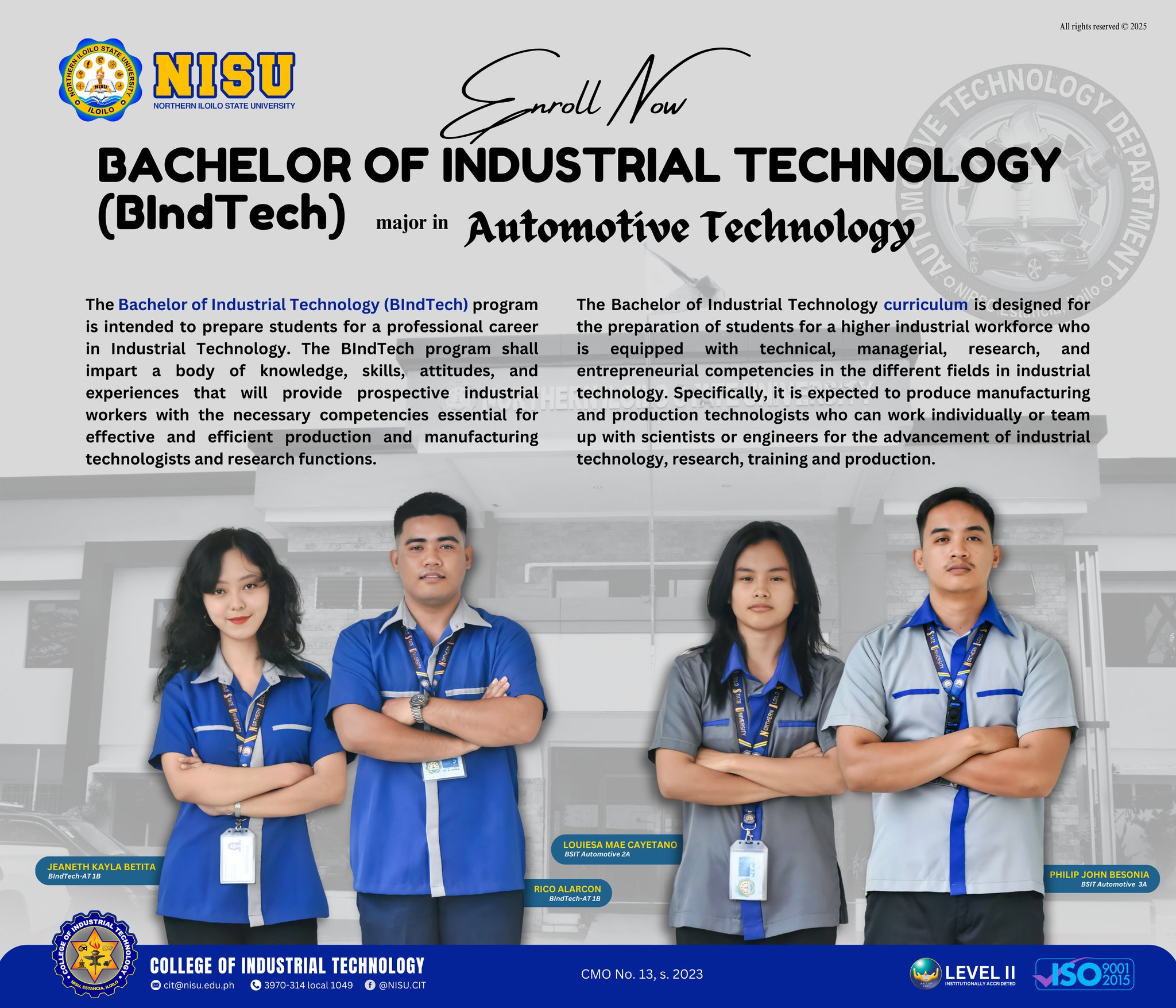 Rev up your... - NISU - College of Industrial Technology | Facebook