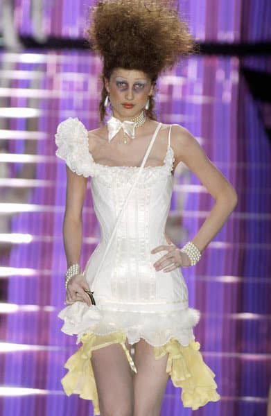 Harry Styles wearing a John Galliano S/S 2004 corset (backwards