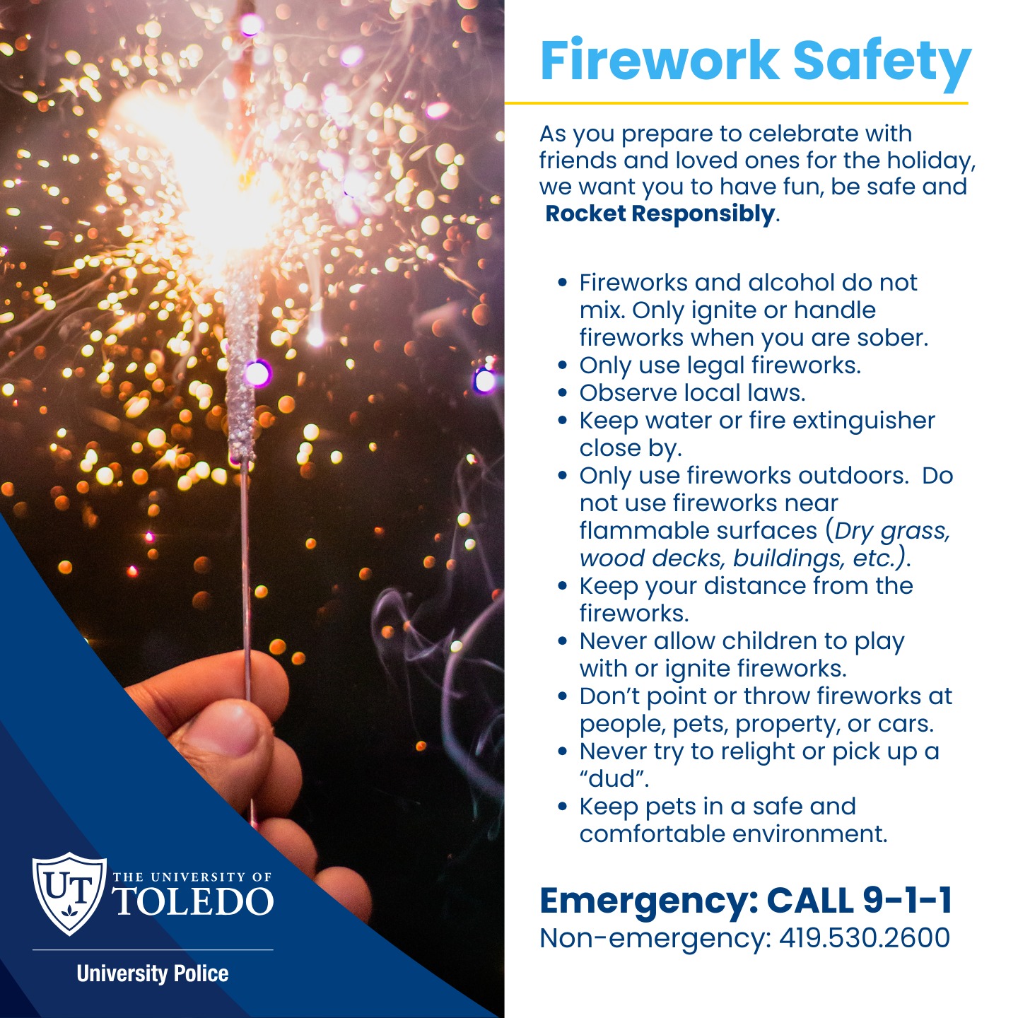 UToledo - Firework Safety As you prepare to celebrate with friends and ...