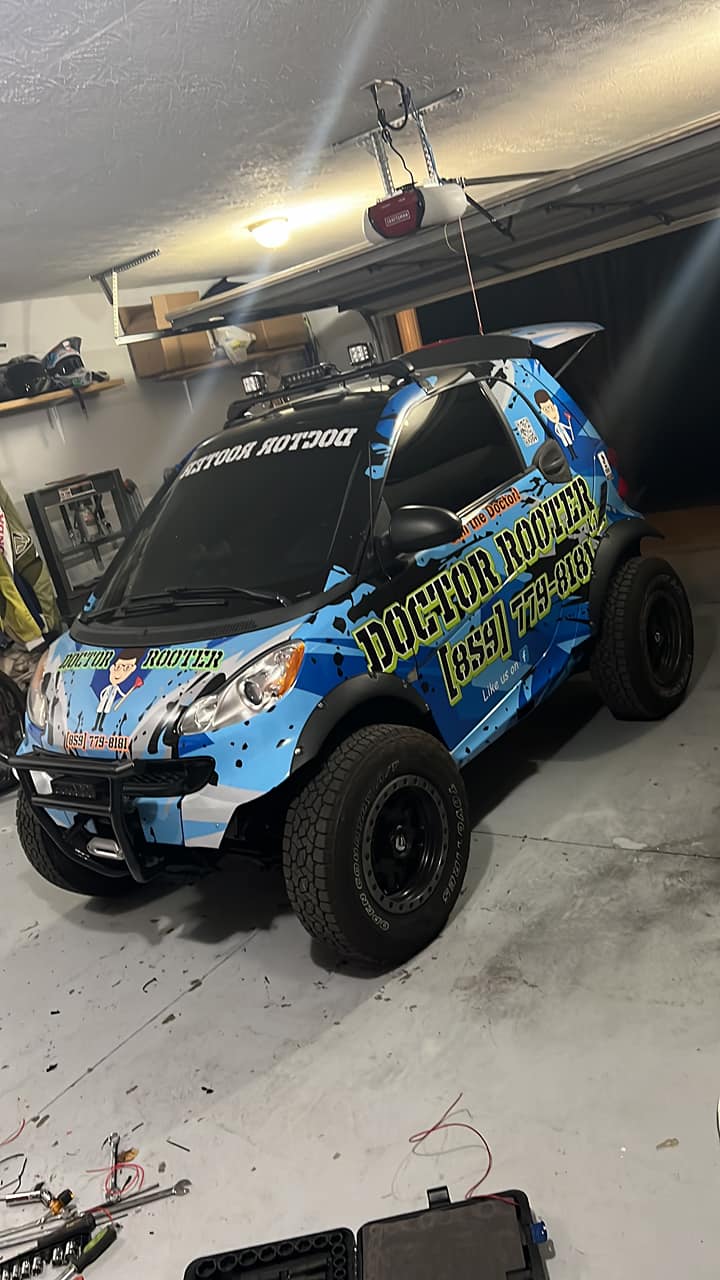 2012 Smart car with 2013 ZX14R motor turbo kit build