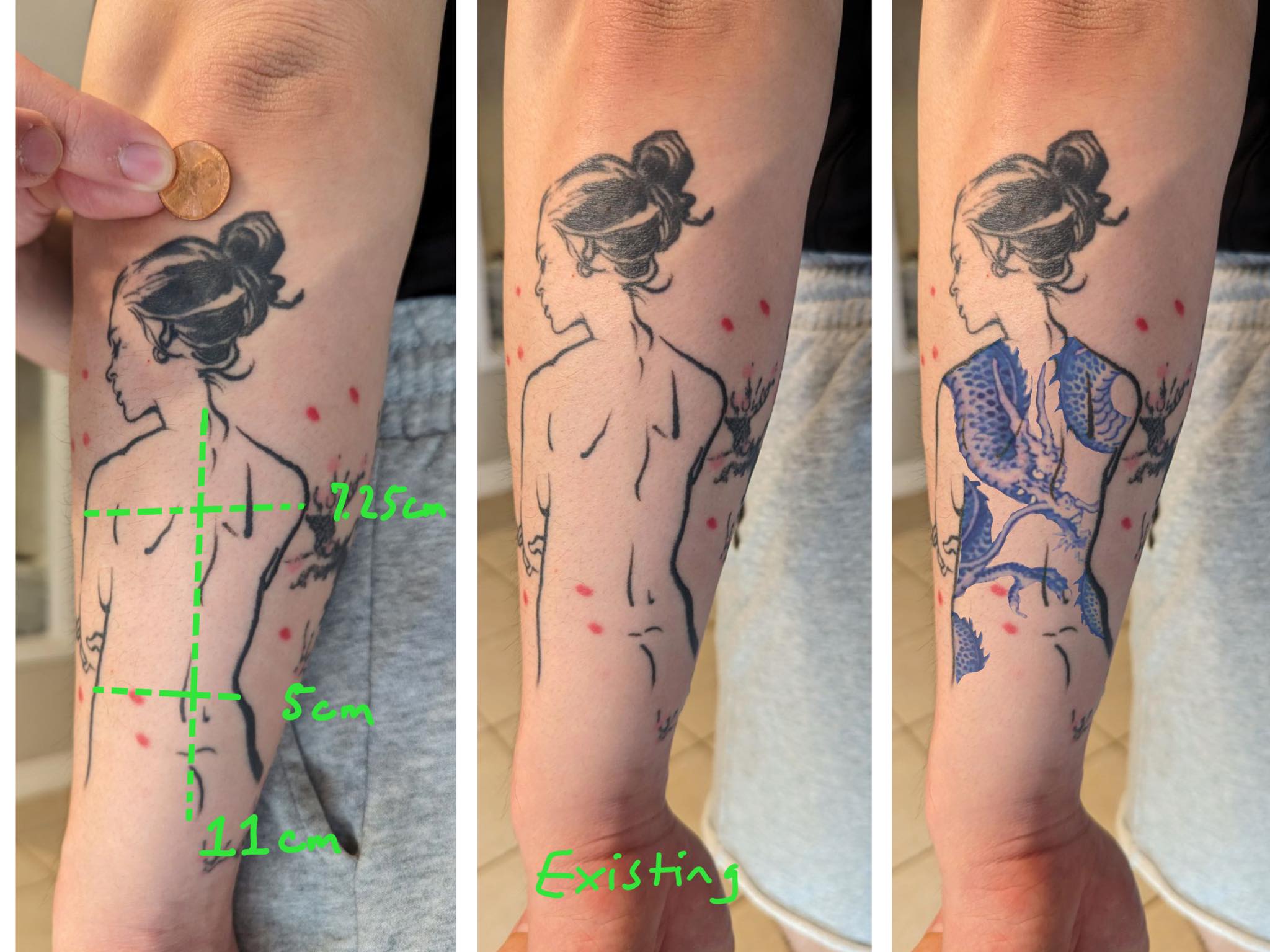 Who does small blue ink tattoos in Houston?