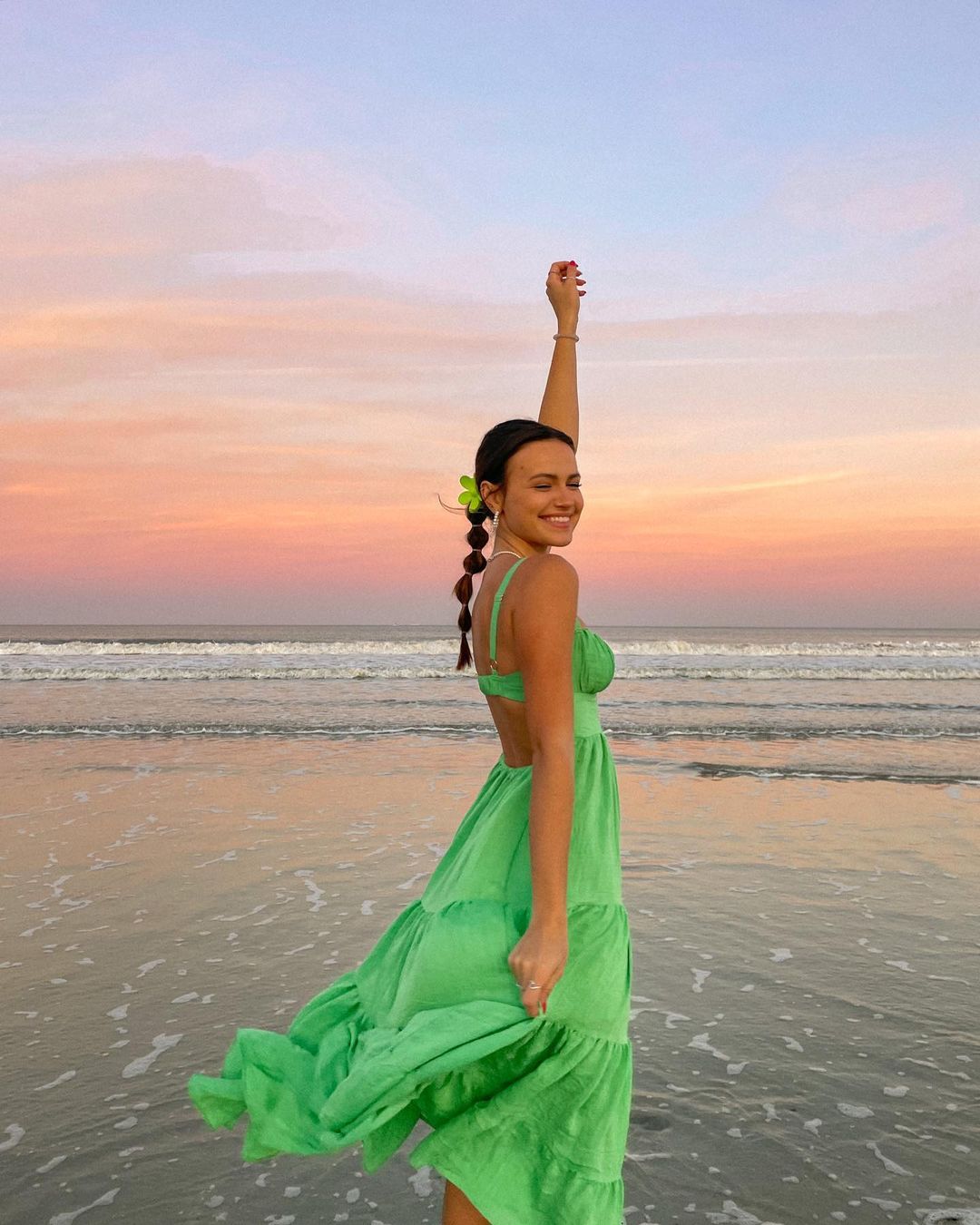 freshly brewed midi dress blue SeenOnYou: @brooke.stjohn in the Green Shop Now: http://bit.ly/3Jdx8jq Vintage Betsey Johnson blue amazon_color:MULTI Color:NAVY Hazel and Olive sells