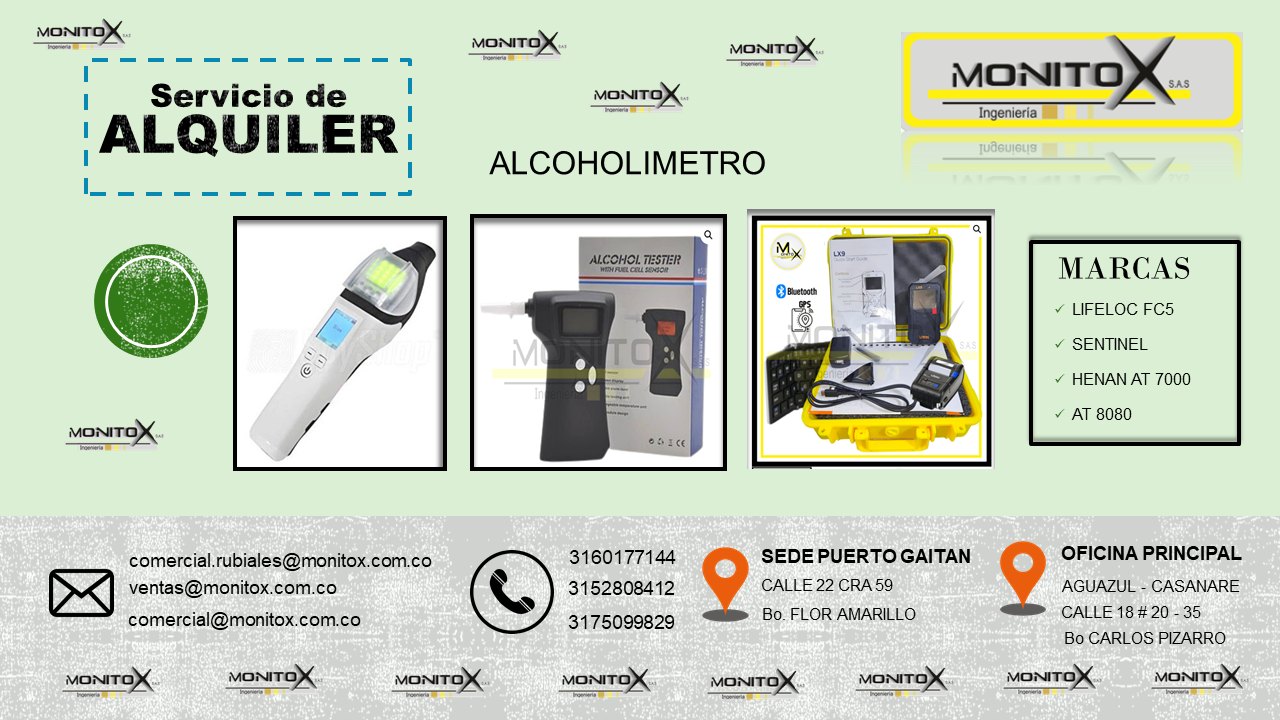 Inversiones - Se ALQUILAN diferentes tipos de ALCOHOLIMETROS con las ...