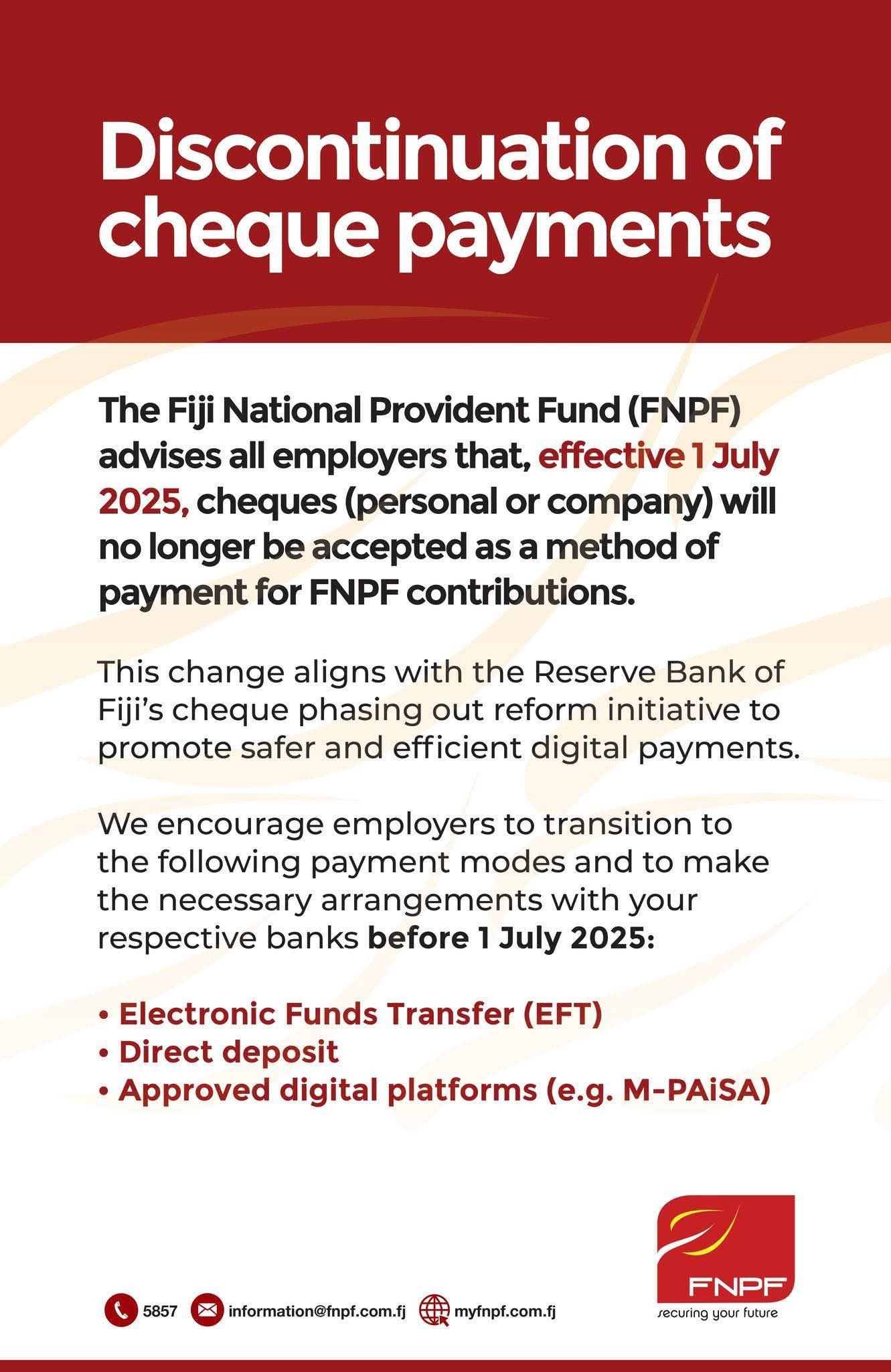 FIJI NEWS & SPORTS | Fiji National Provident Fund FNPF will not accept ...