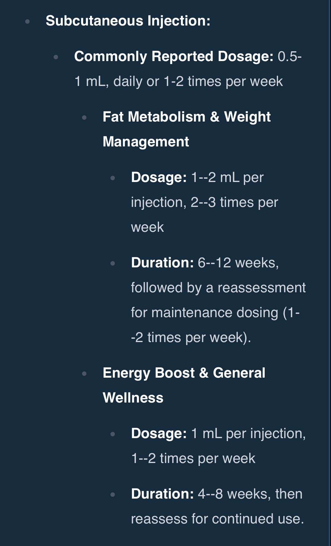 What is the dosage and frequency of lipo C with B12 for weight loss?