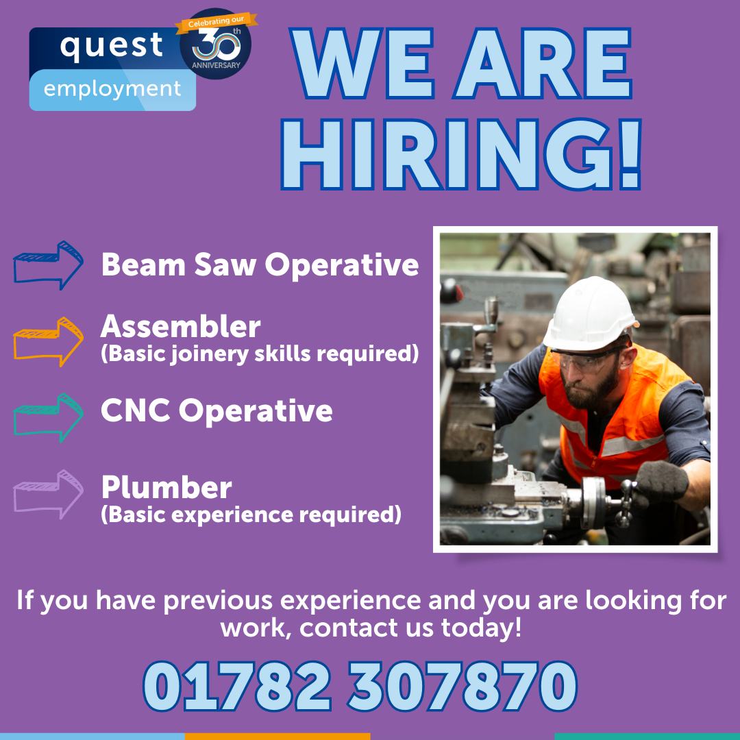 Quest - 👷‍♂️ Production Operative roles available! 📍 Newstead ...