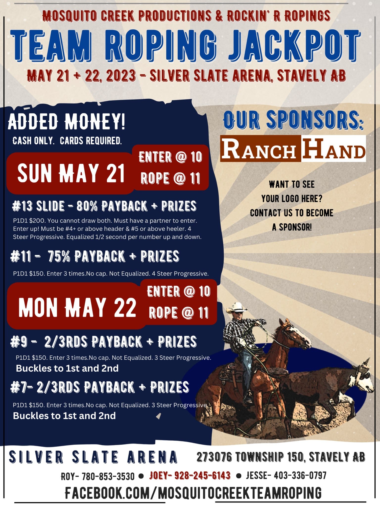 Poster is finally... - Mosquito Creek Team Roping Productions