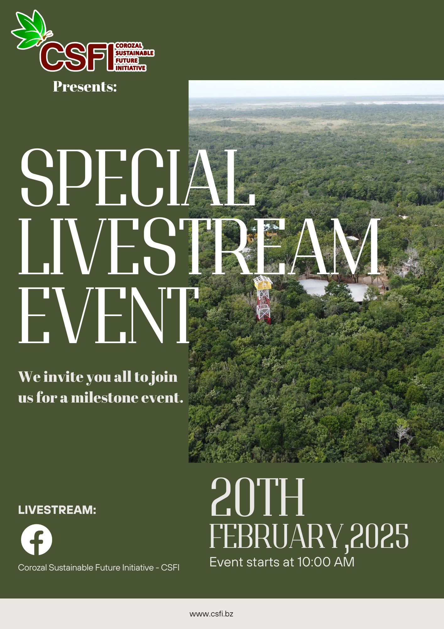 Corozal Sustainable Future Initiative- CSFI - Dear Nature Friends, Mark ...
