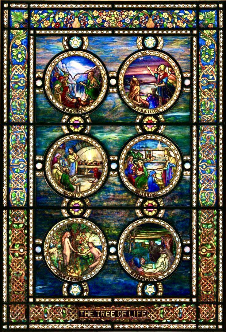 Tiffany Studios' Tree of Life stained glass window at Morse Museum