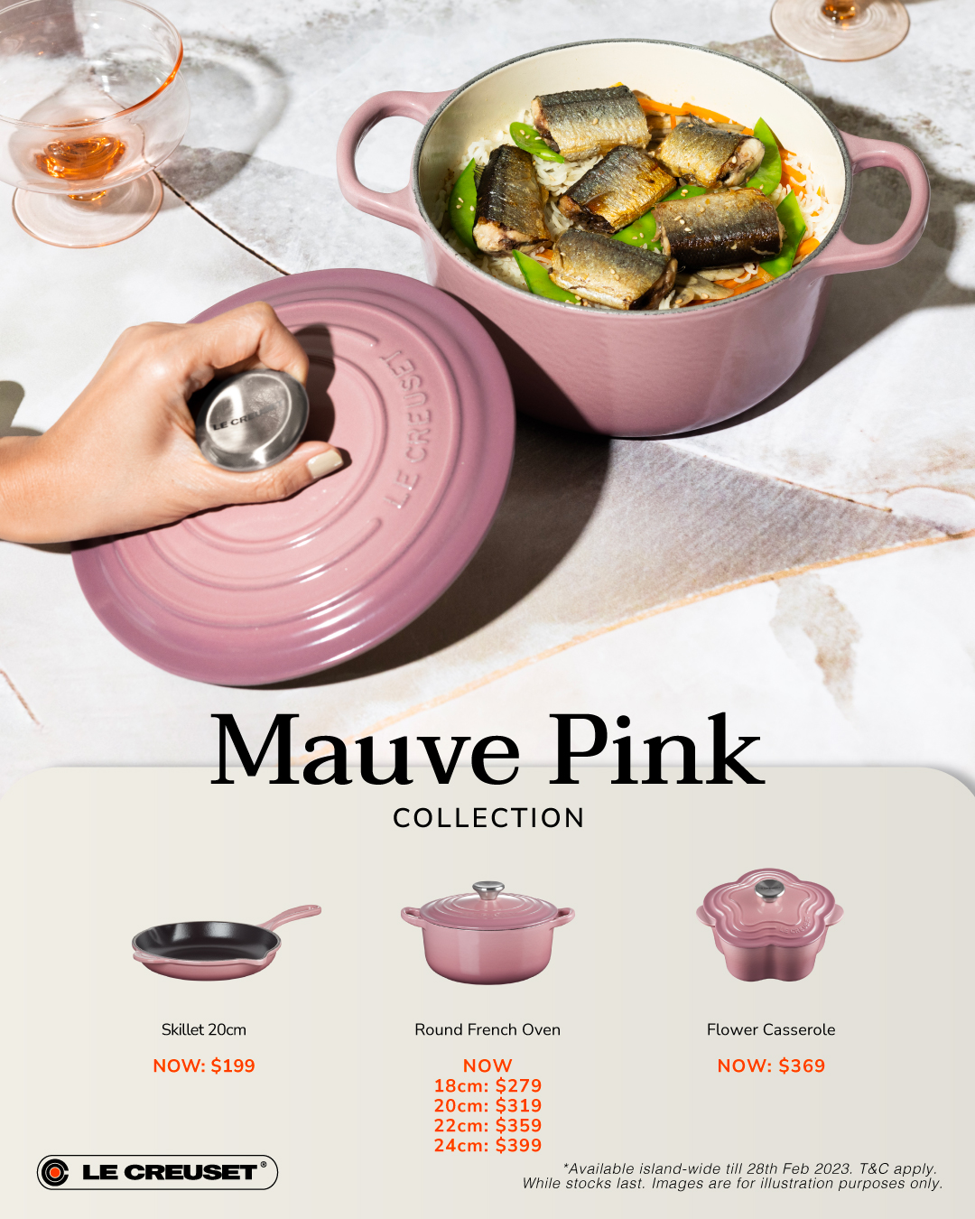 LE CREUSET ホーロー鍋 パープル 17cm MAUVE PINK Le Creuset Mauve