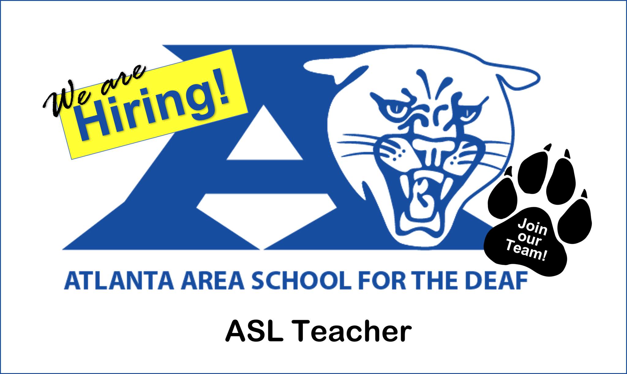 We are #hiring for... - Atlanta Area School for the Deaf | Facebook