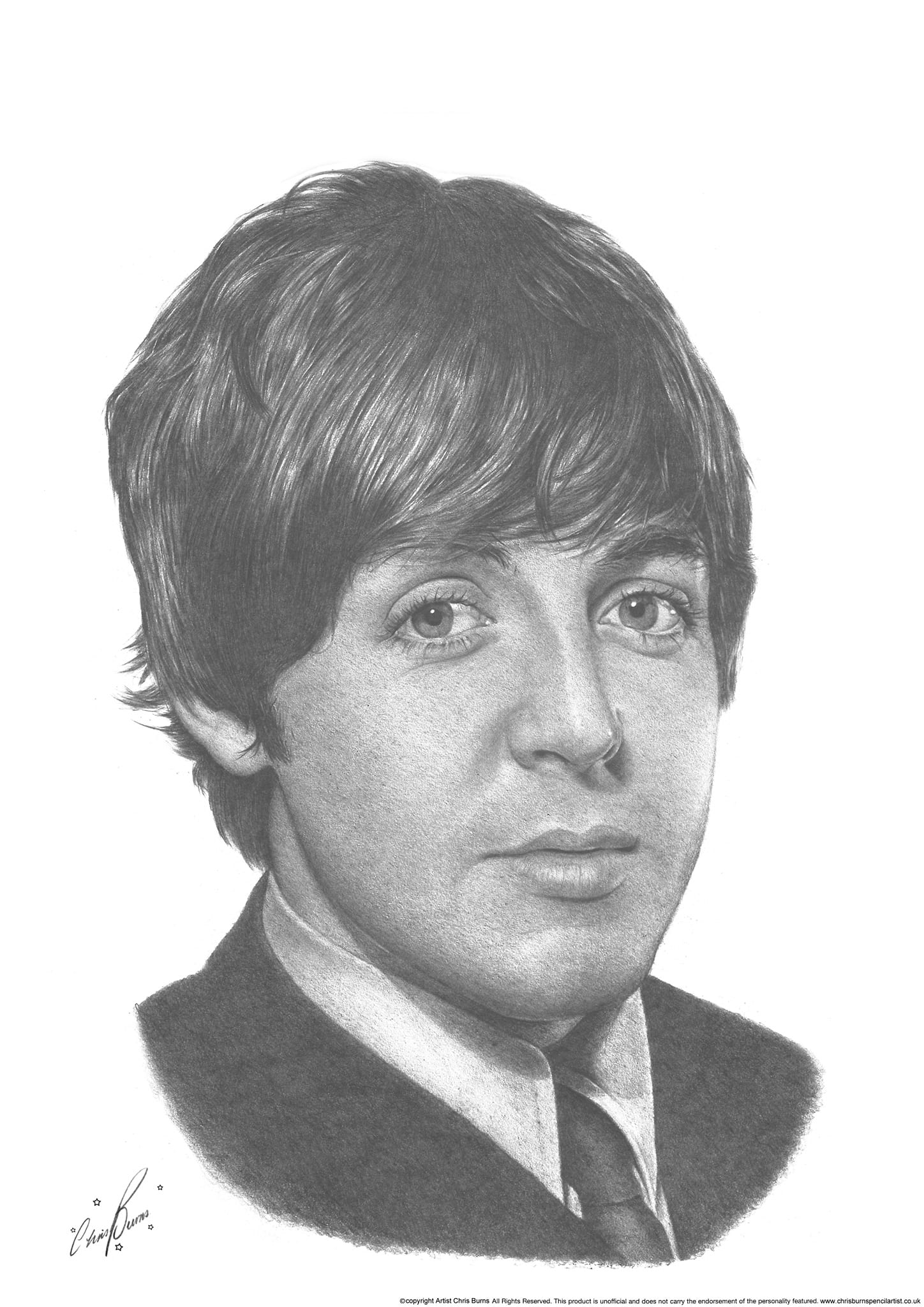 Paul McCartney pencil drawings