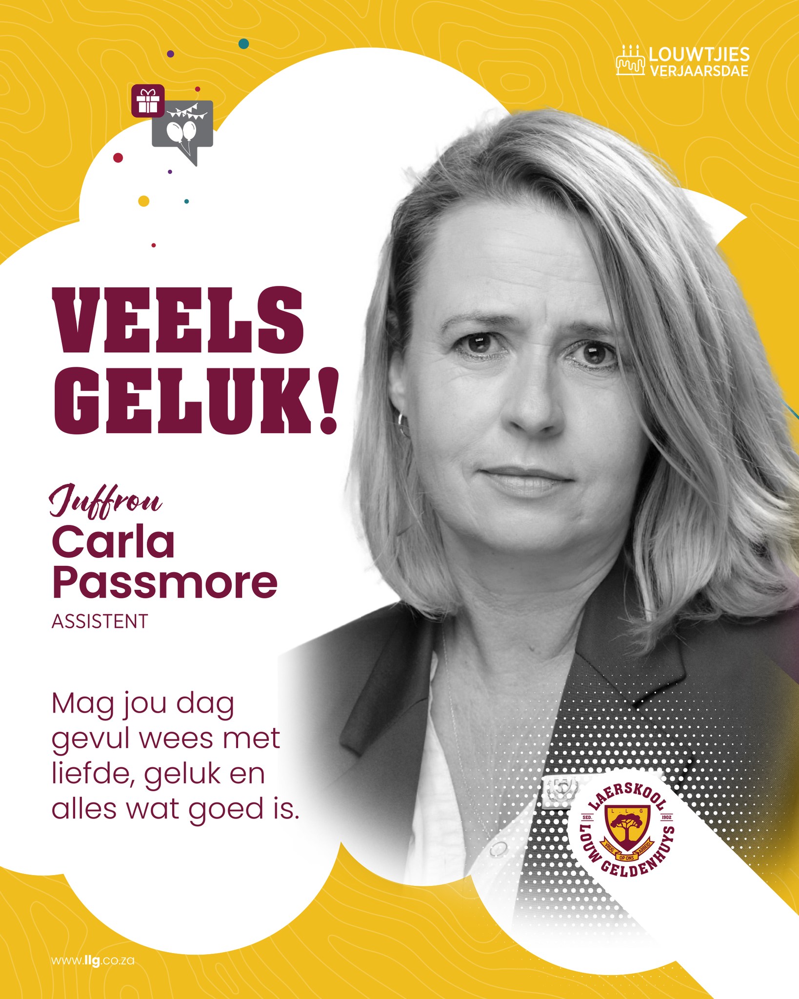 Laerskool - 🎉🌟 Veels geluk met jou verjaarsdag, Juf. Carla! 🌟🎉 Vandag ...