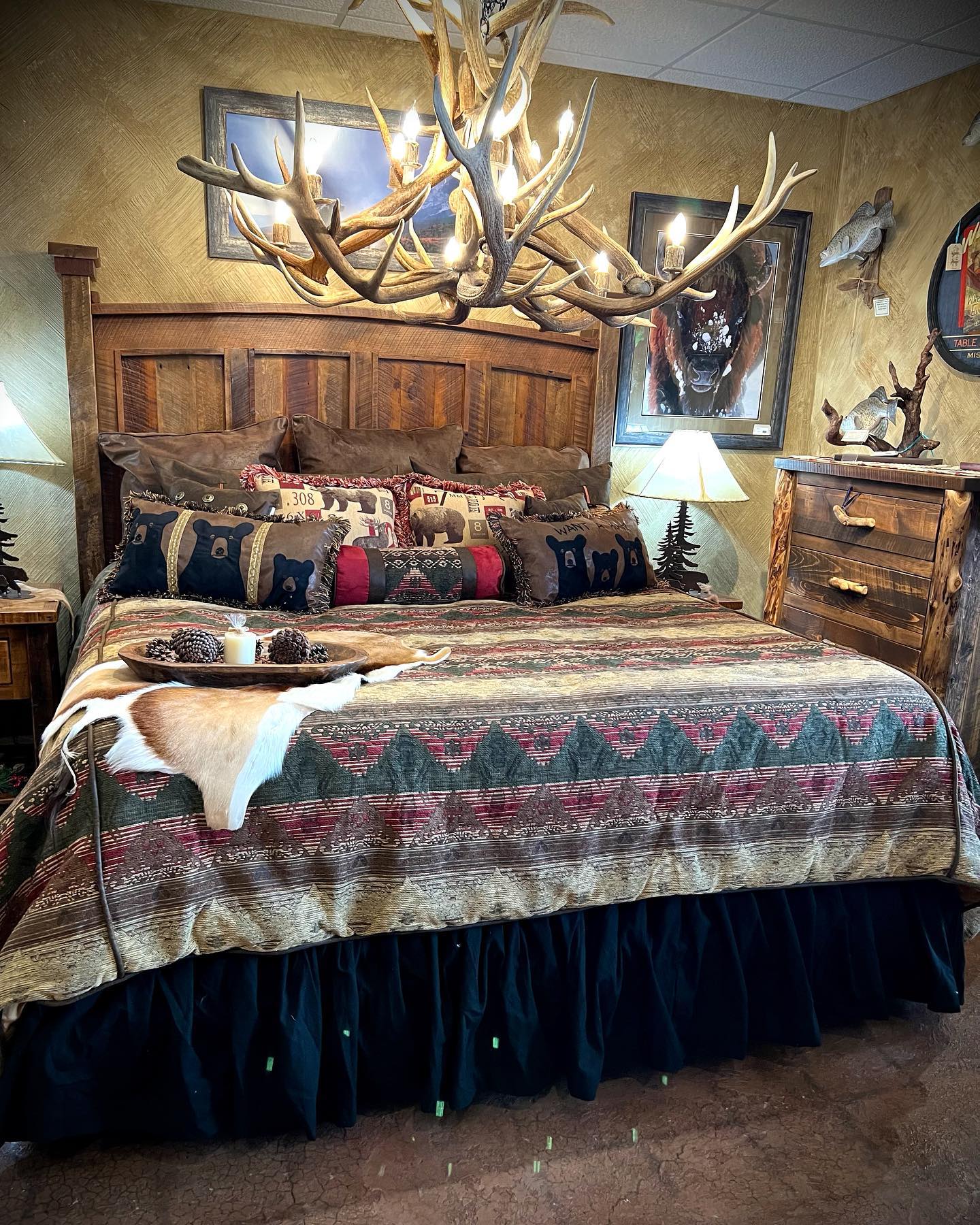 Our Arched King rail system bed... - Rusty Moose Lodge Decor | Facebook