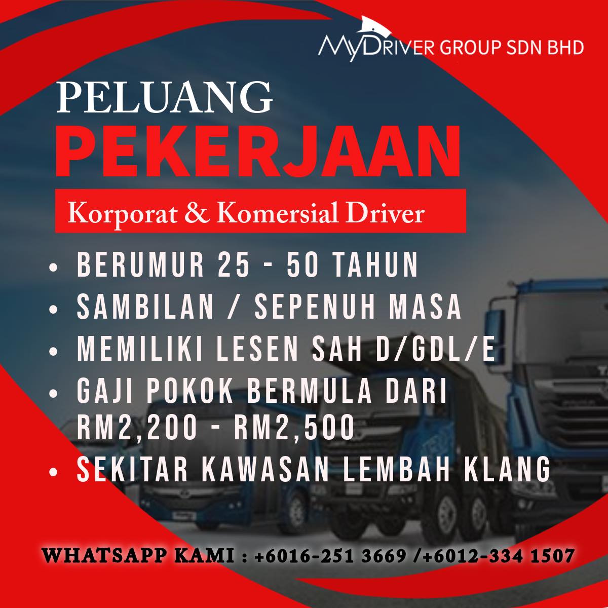 MyDriver Malaysia - PELUANG PEKERJAAN UNTUK PEMANDU-PEMANDU INDIVIDUAL ...