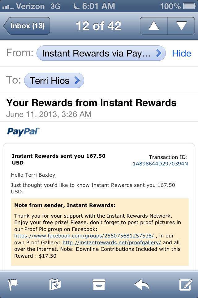 Instant Rewards Network Job