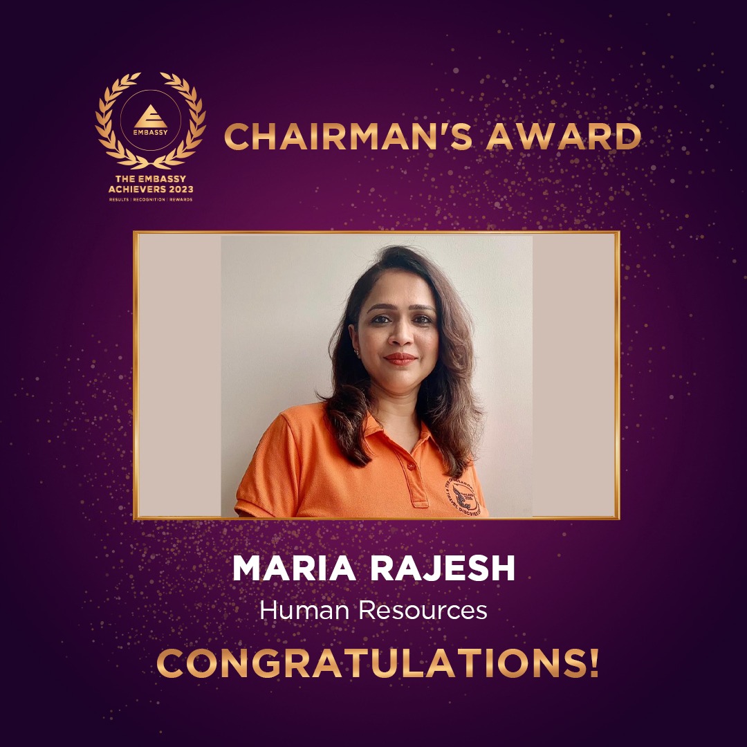 Embassy Group - Meet the Chairman's Award Winner, a true... | Facebook