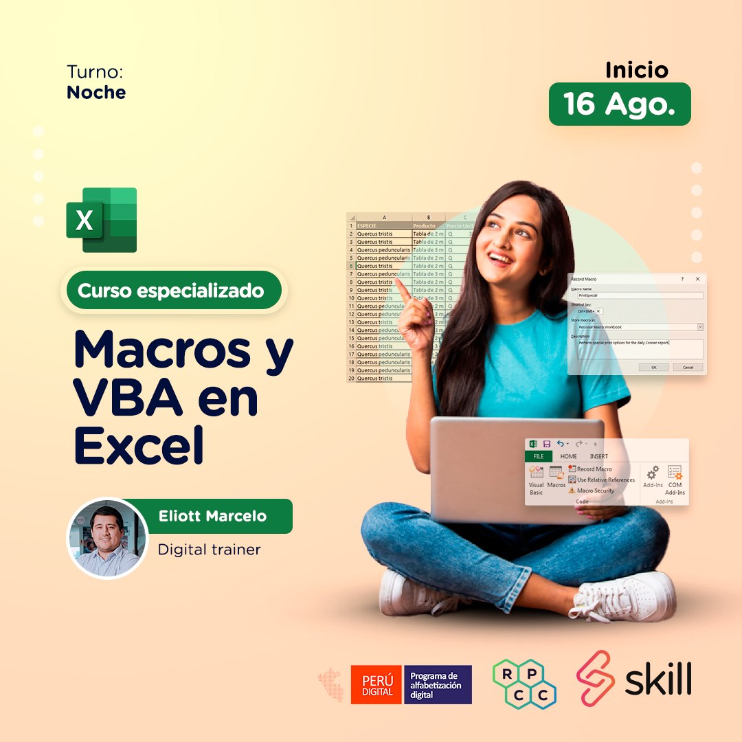 Skill - Súmate a las 𝗰𝗹𝗮𝘀𝗲𝘀 𝗴𝗿𝗮𝘁𝗶𝘀 y aprende a dominar 📈 𝗠𝗔𝗖𝗥𝗢𝗦 𝗬 𝗩𝗕𝗔 ...