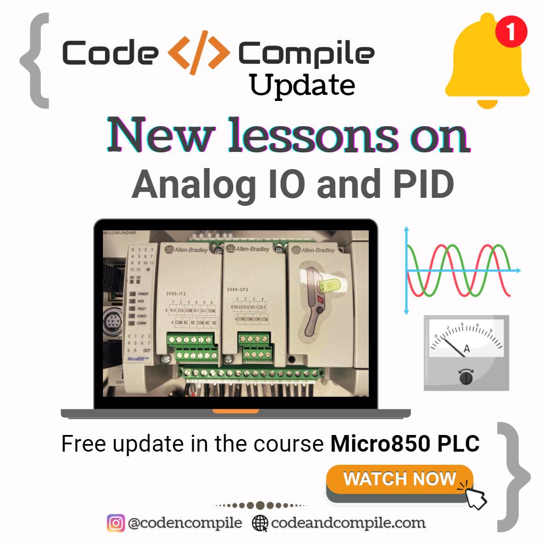 🆕📈 Exciting news! The Micro850 PLC... - Code and Compile