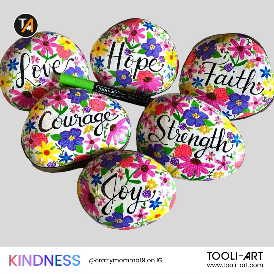 TOOLI-ART - These lovely flower collections of kindness rocks are from ...